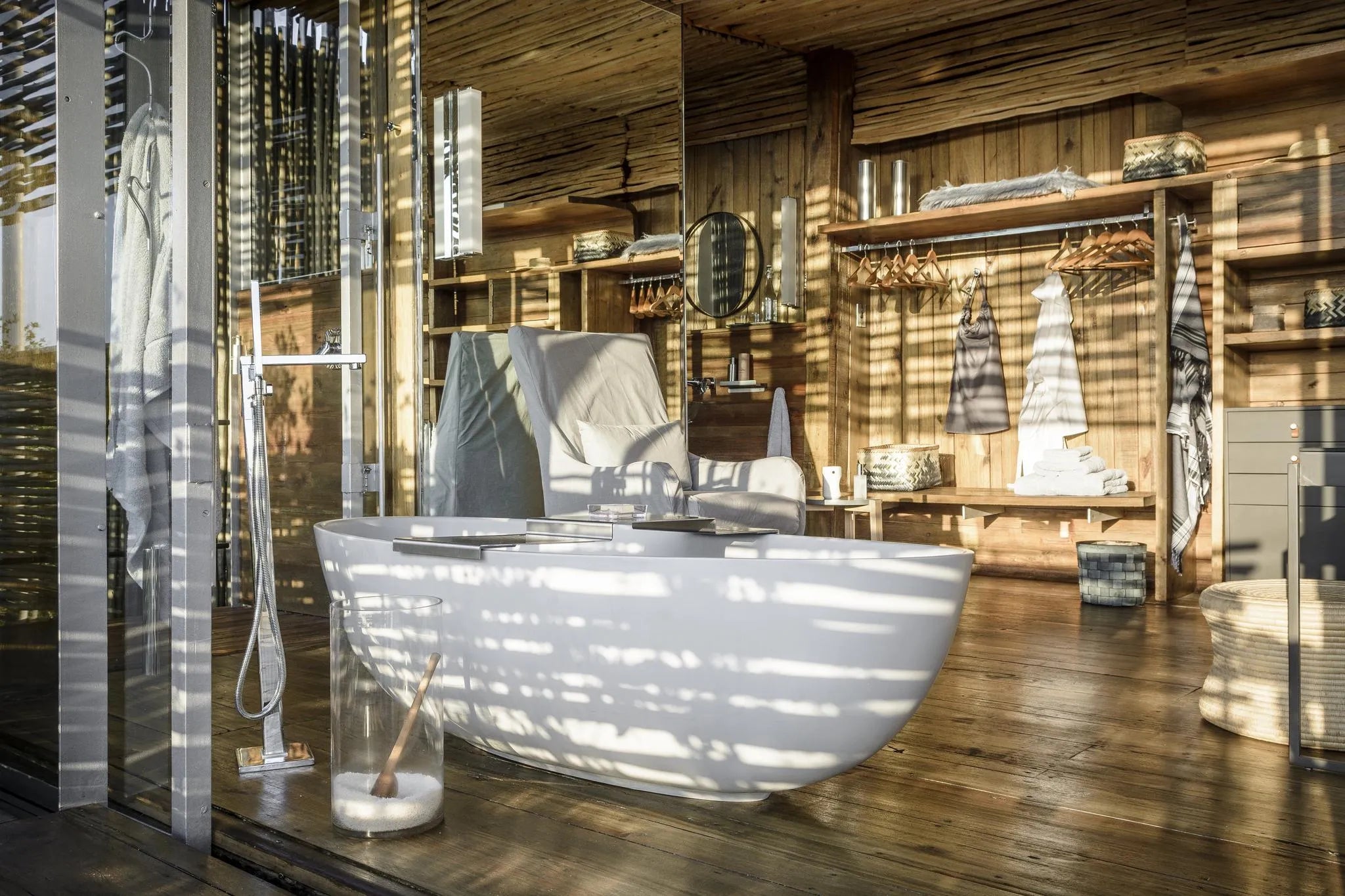 Suite Bathroom at Singita Lebombo Lodge, Kruger National Park, South Africa.