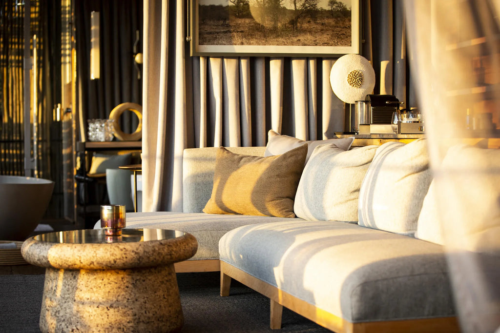 Singita Lebombo Lodge Suite Lounge at Singita Lebombo Lodge, Kruger National Park, South Africa.