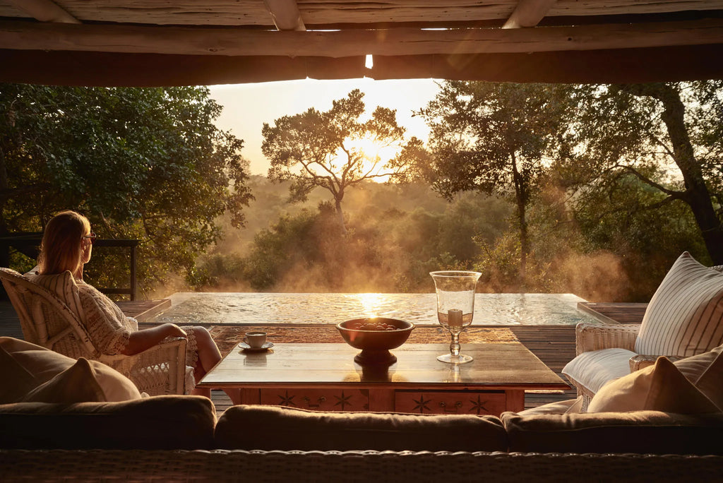 Malewane Lodge - Royal Suite Private Deck at Malewane Lodge at Royal Malewane, Thornybush Game Reserve, South Africa.