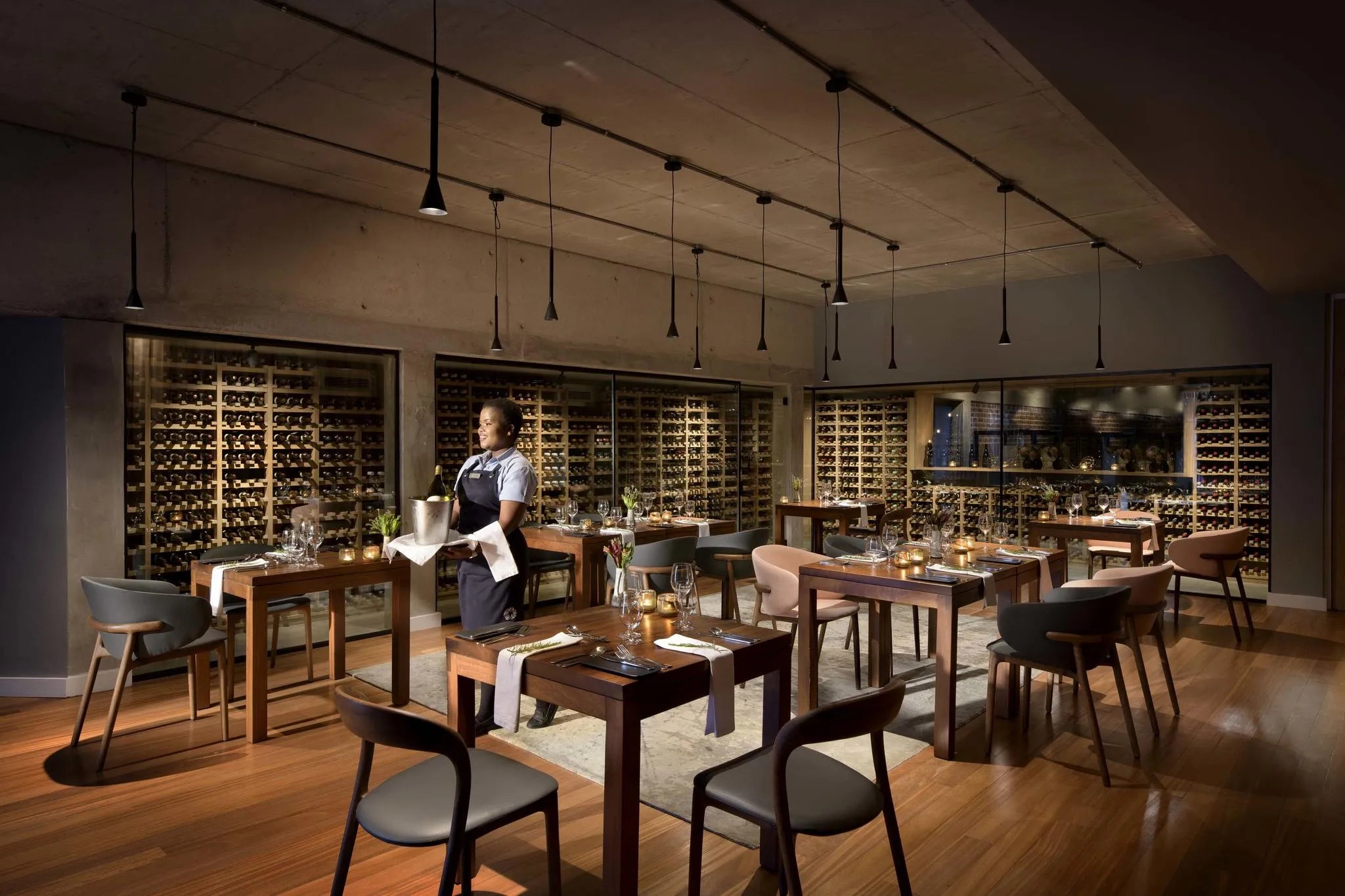 Wine Cellar at Garden Lodge at Grootbos Private Nature Reserve Garden Lodge, De Kelders, South Africa.