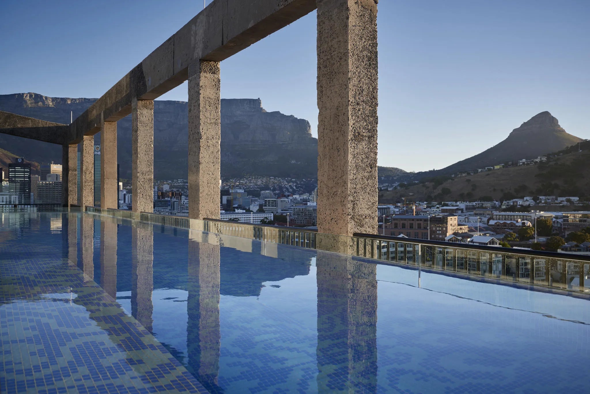 Rooftop Pool at The Silo Hotel, Cape Town, South Africa.