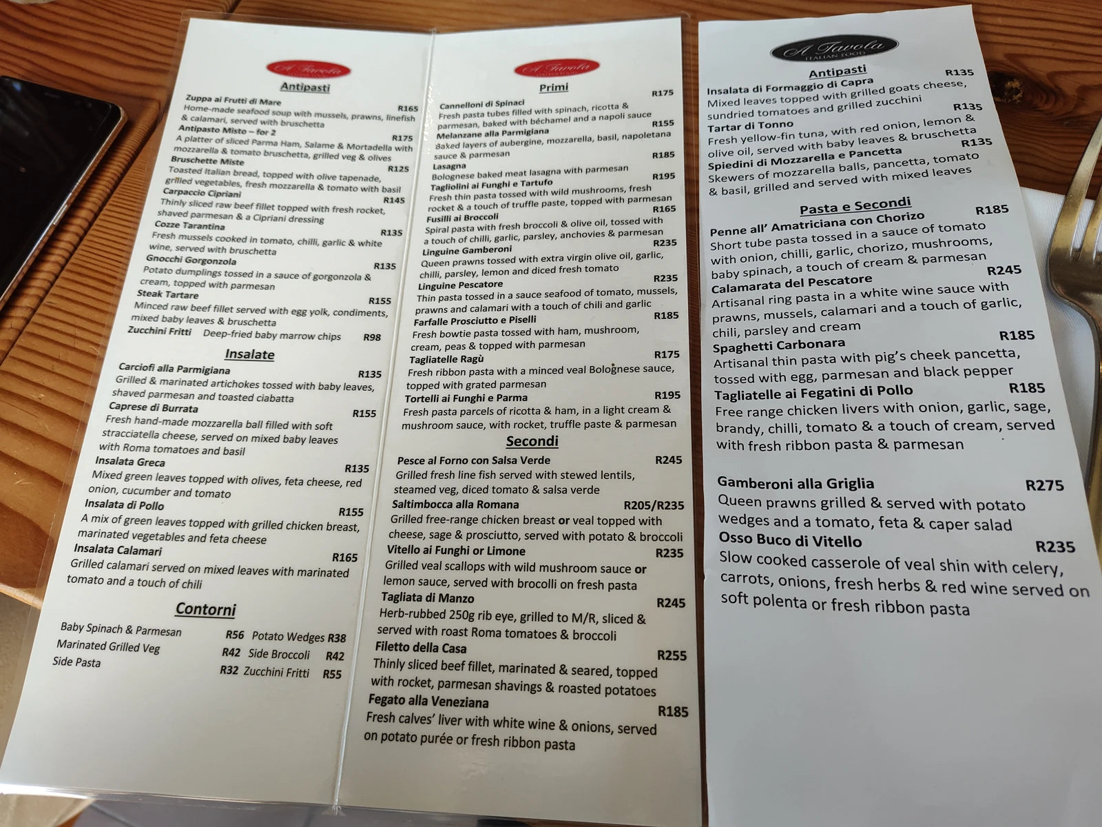 A Tavola, Cape Town South Africa