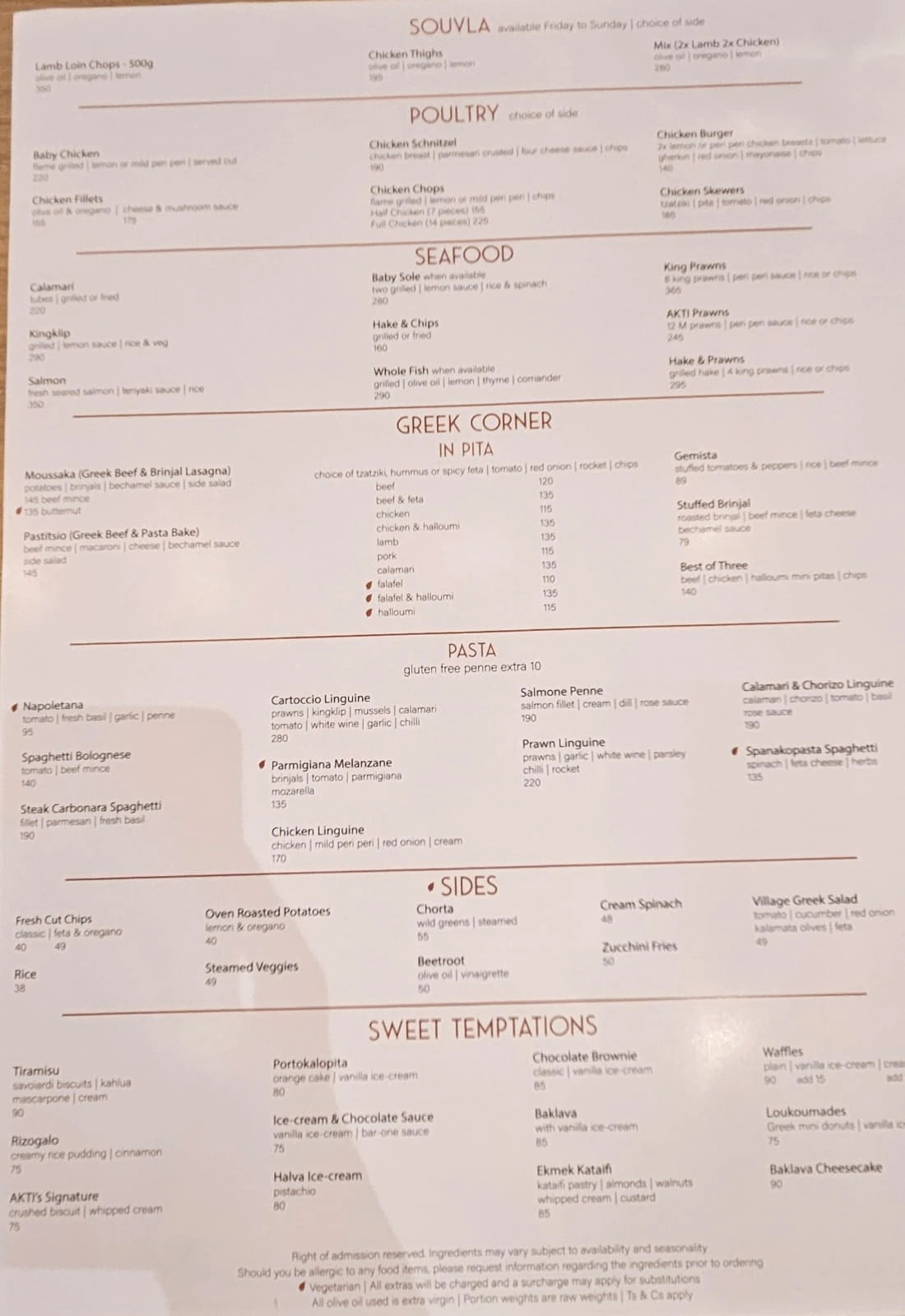 AKTI Mediterranean Bedford, Bedfordview South Africa
