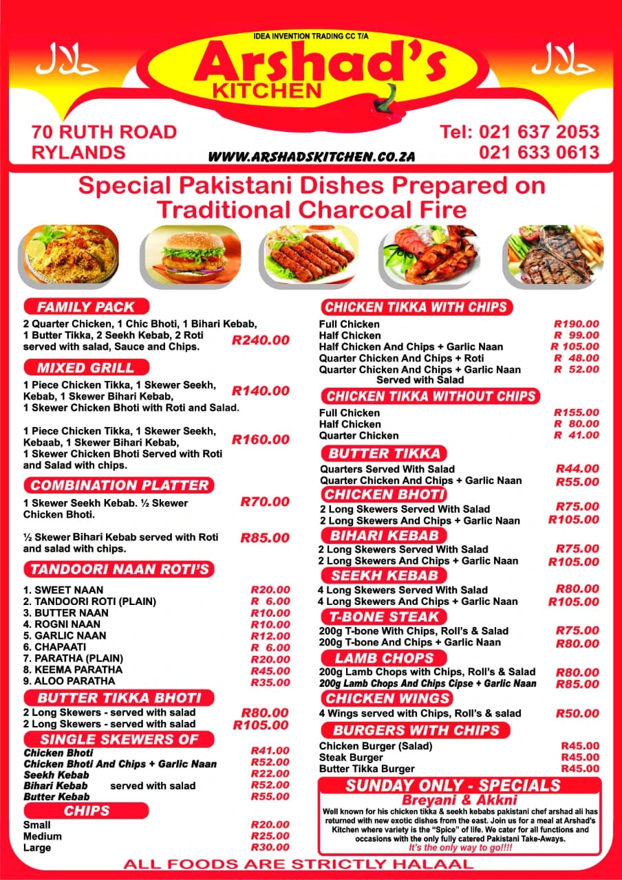 Arshad's Kitchen, Cape Town South Africa