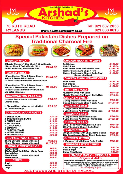 Arshad's Kitchen, Cape Town South Africa