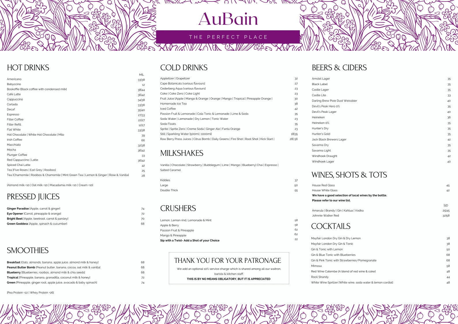 AuBain - The Perfect Place, Wellington South Africa