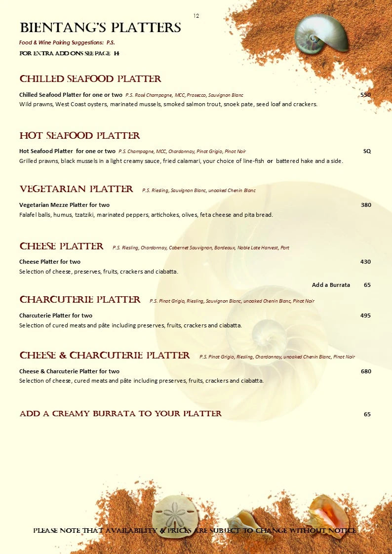 Bientang's Cave Restaurant & Wine Bar, Hermanus South Africa