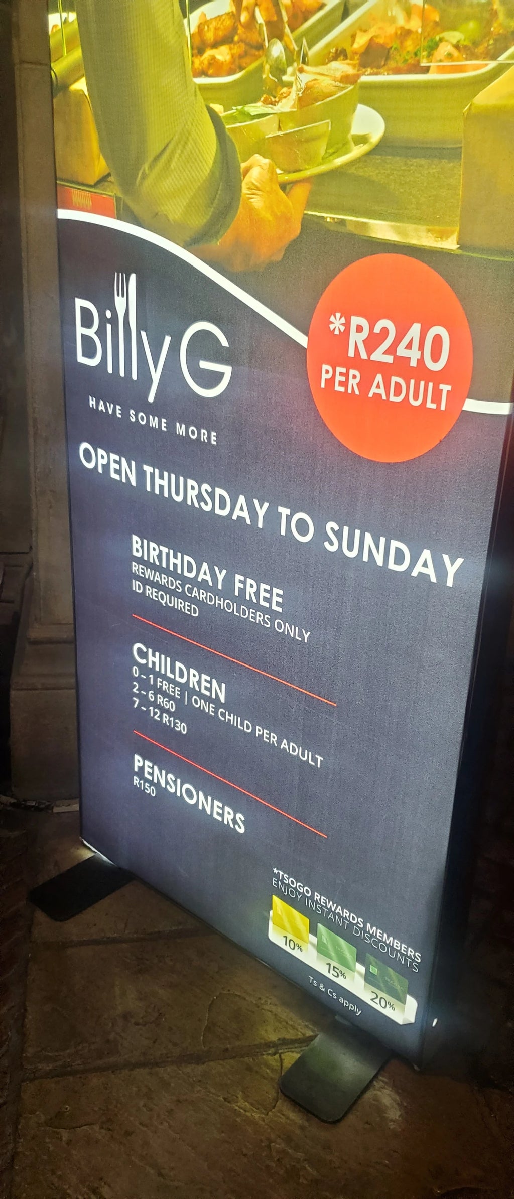 Billy G at Montecasino, Johannesburg South Africa