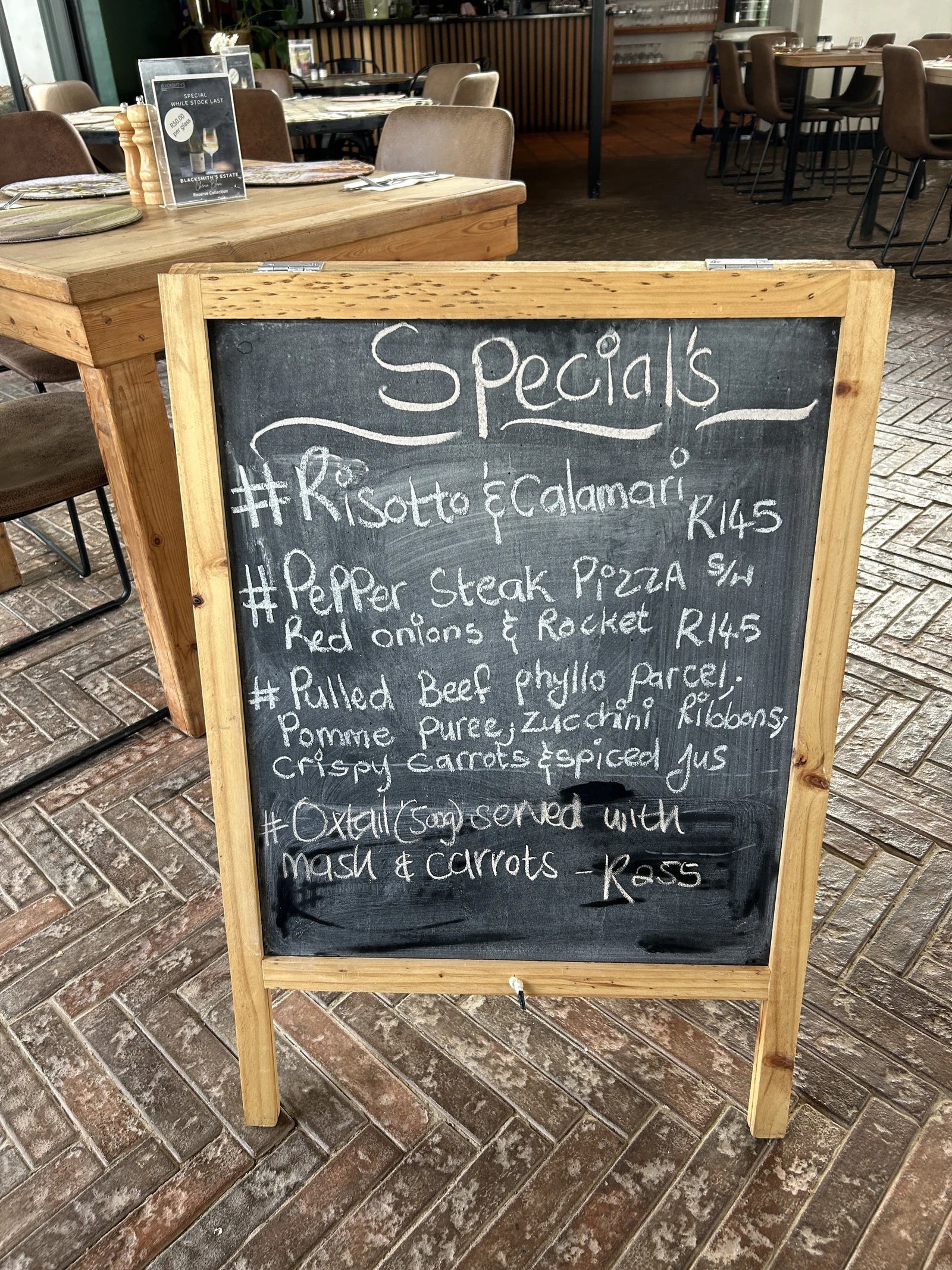 Blacksmith's Kitchen, Paarl South Africa