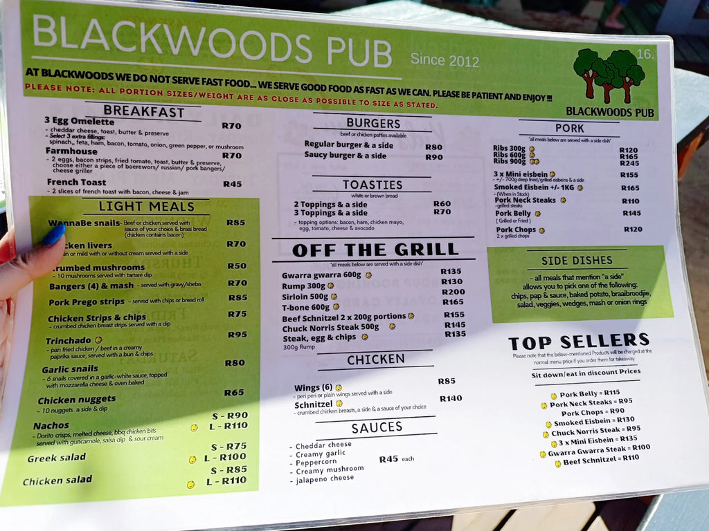 Blackwood Restaurant, Centurion South Africa