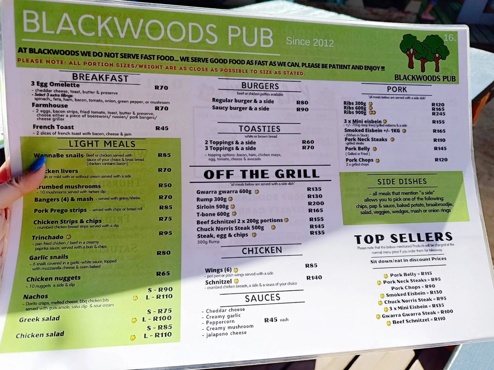 Blackwood Restaurant, Centurion South Africa