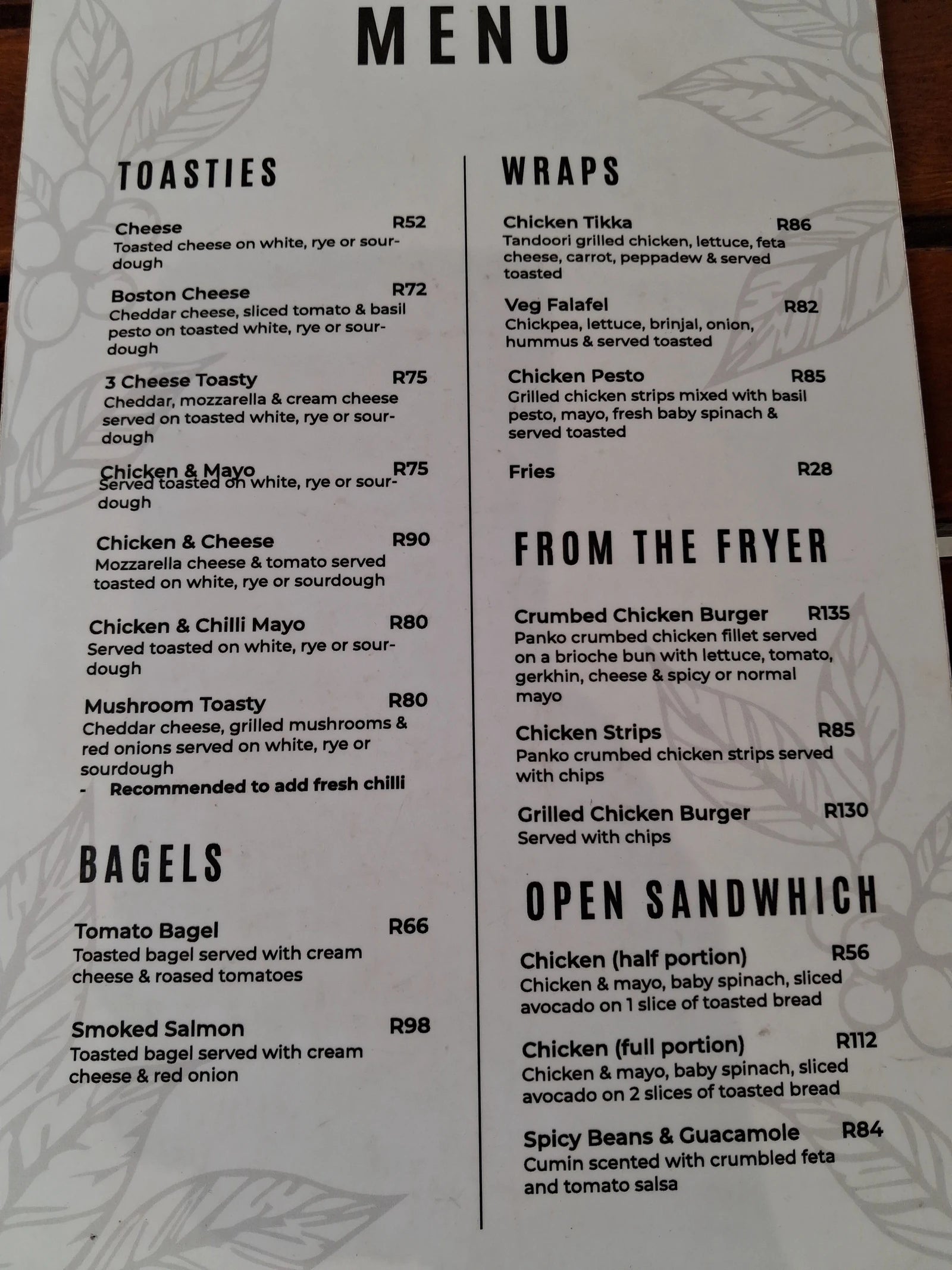 Boston Brew Coffee Shop, Durban South Africa