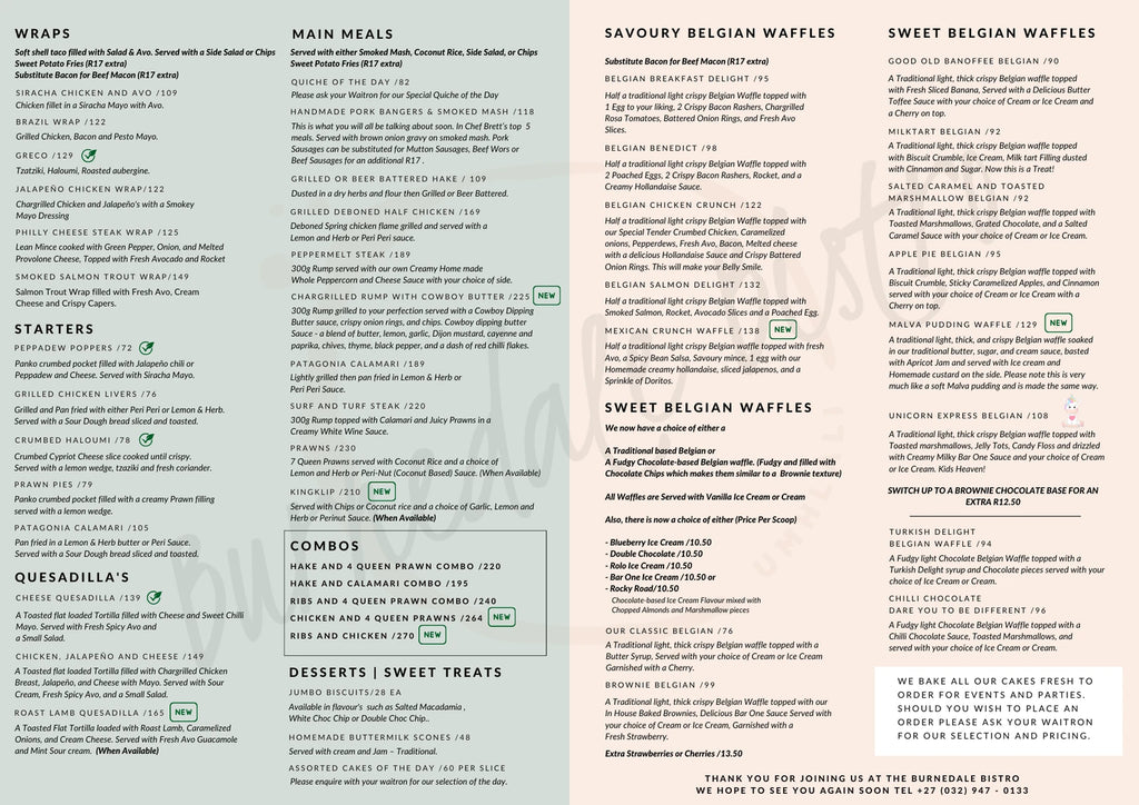 Burnedale Bistro Restaurant & Venue, Ballito South Africa