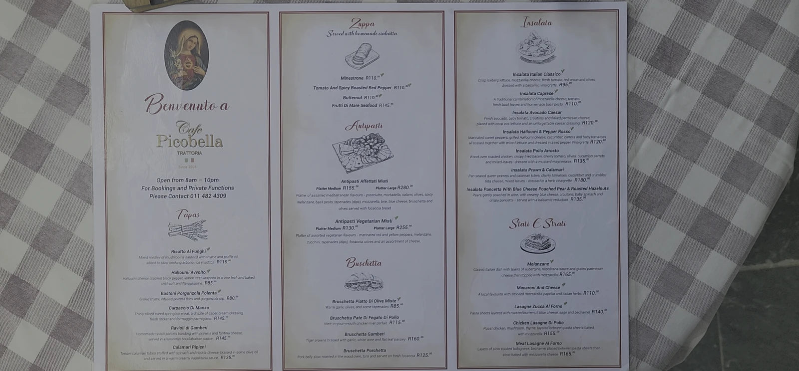 Cafe Picobella Trattoria, Johannesburg South Africa