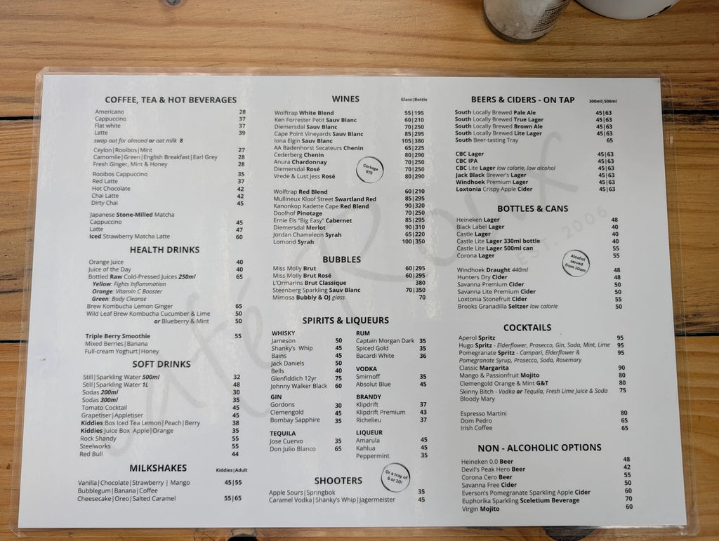 Cafe Roux - Noordhoek, Cape Town South Africa
