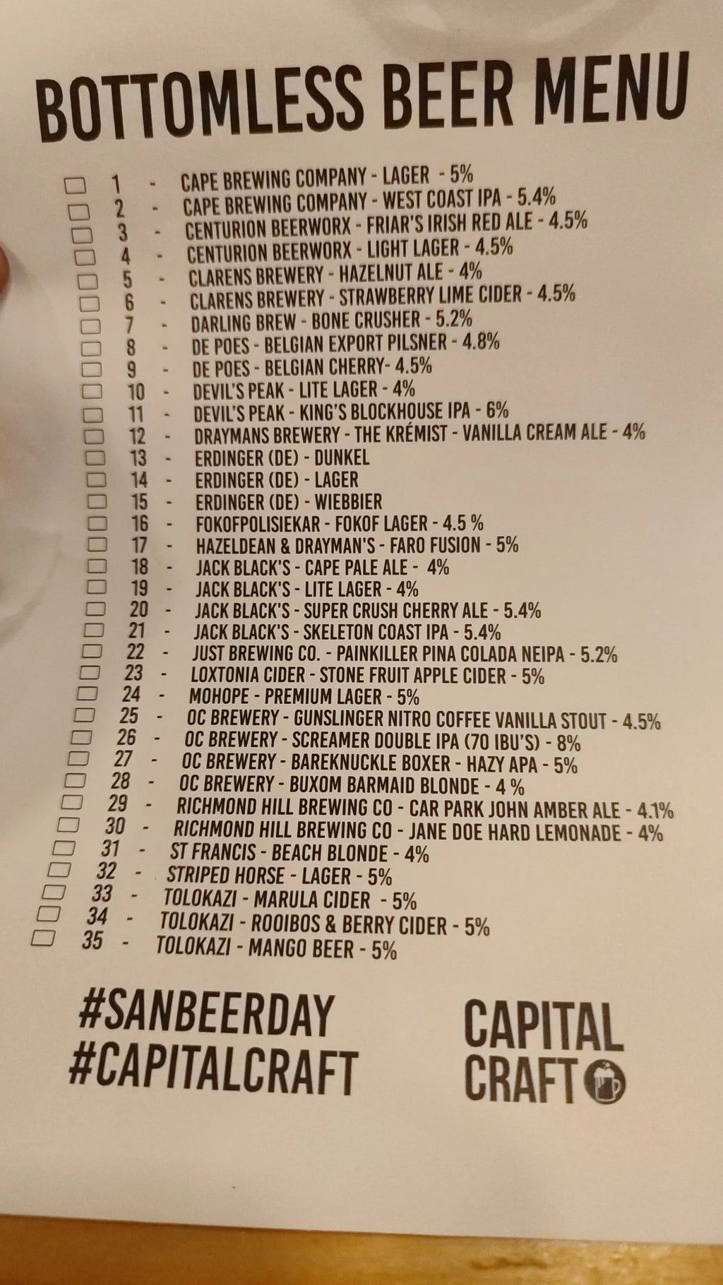 Capital Craft Beer Academy, Pretoria South Africa