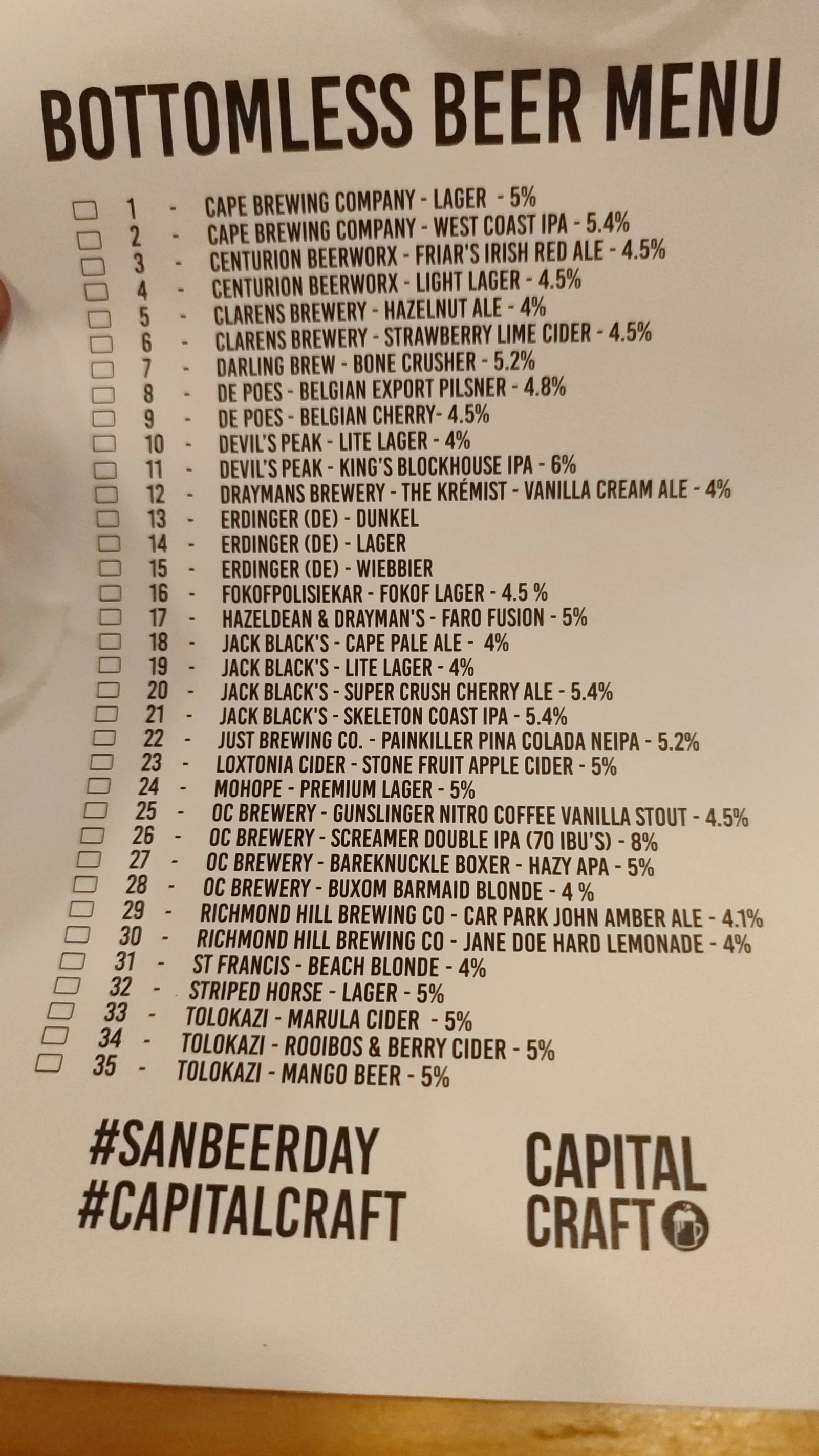Capital Craft Beer Academy, Pretoria South Africa