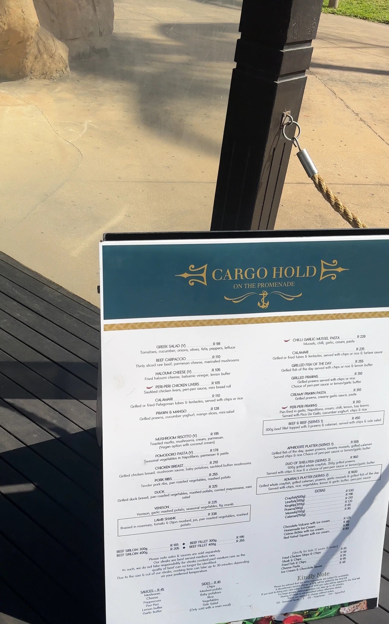 Cargo Hold Restaurant, Durban South Africa
