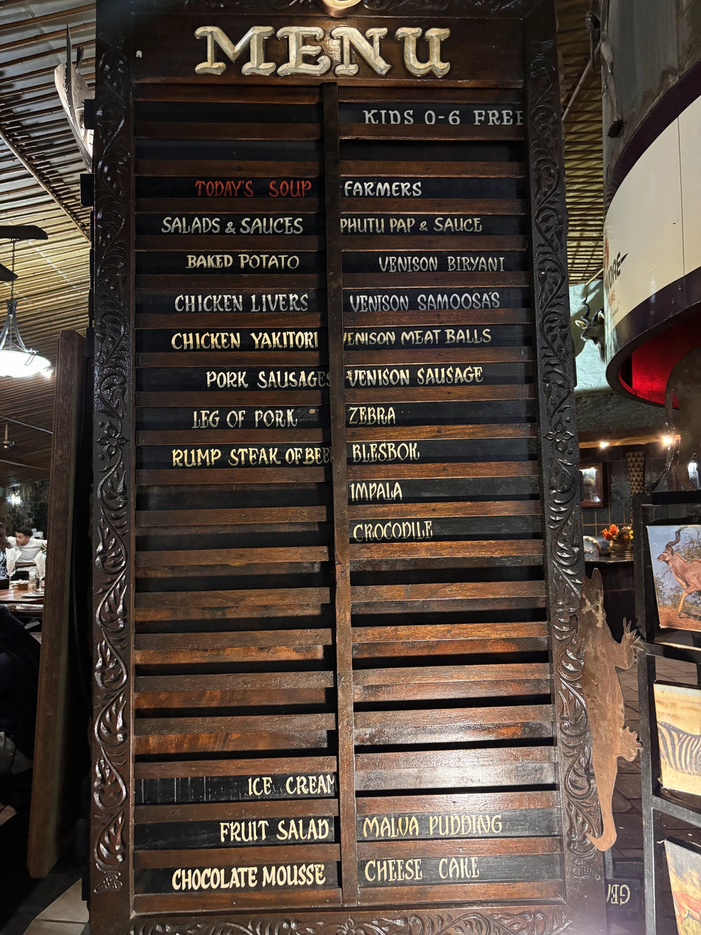 Carnivore Restaurant, Muldersdrift South Africa