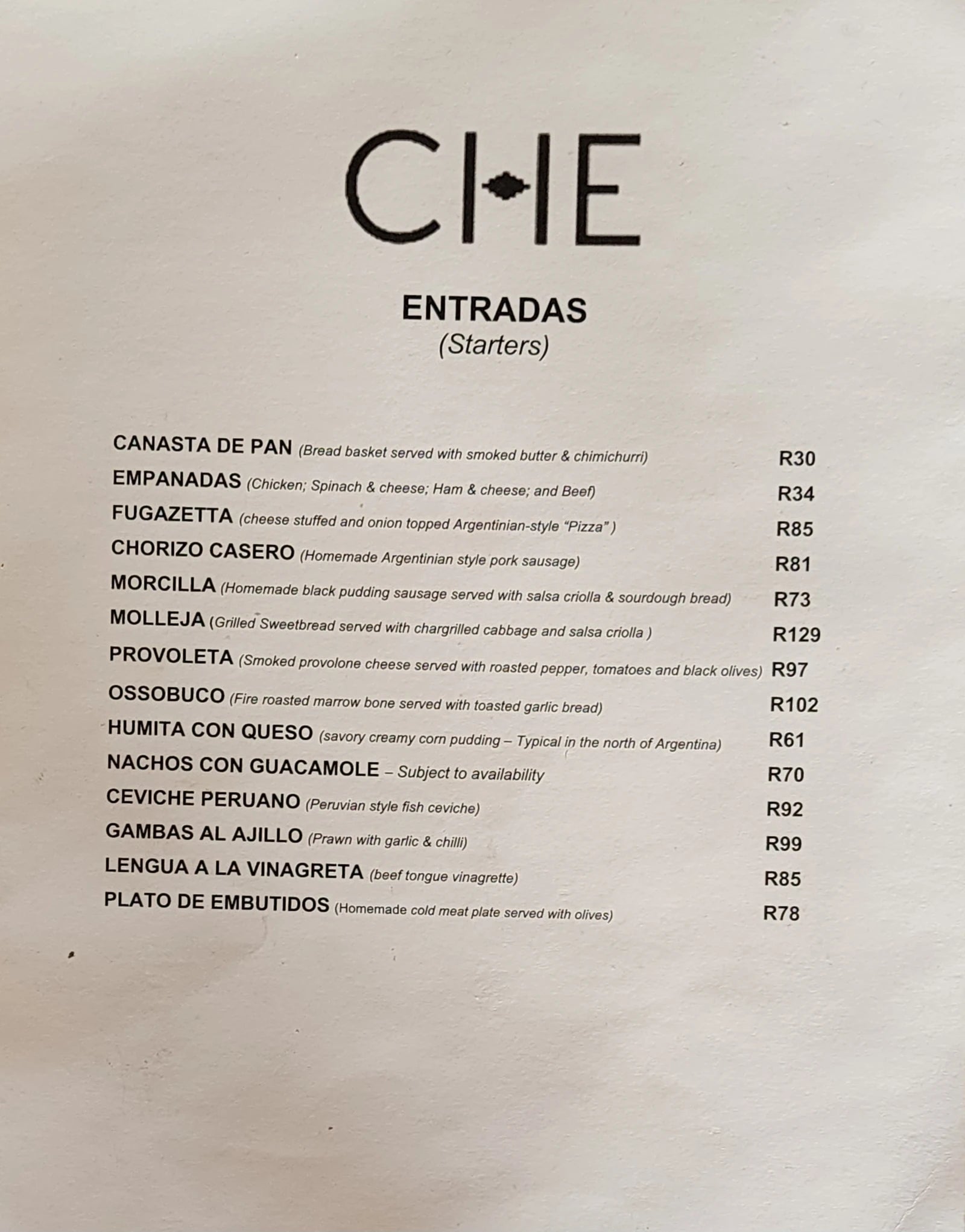 Che Argentine Grill, Johannesburg South Africa