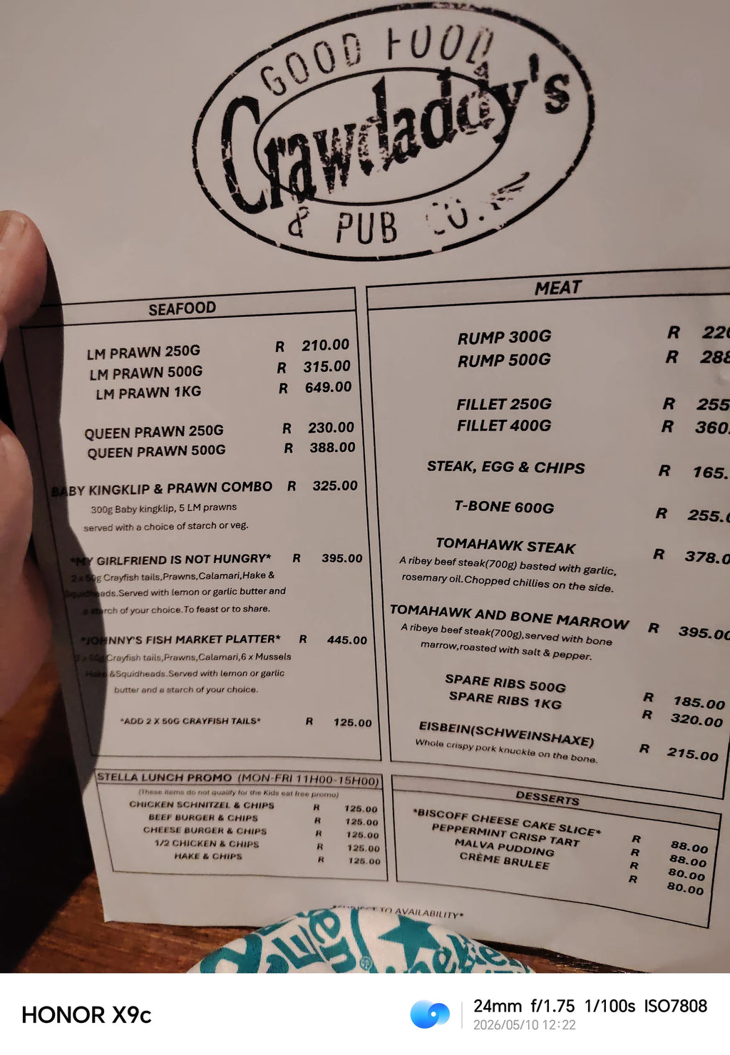 Crawdaddy's Waterglen, Pretoria South Africa