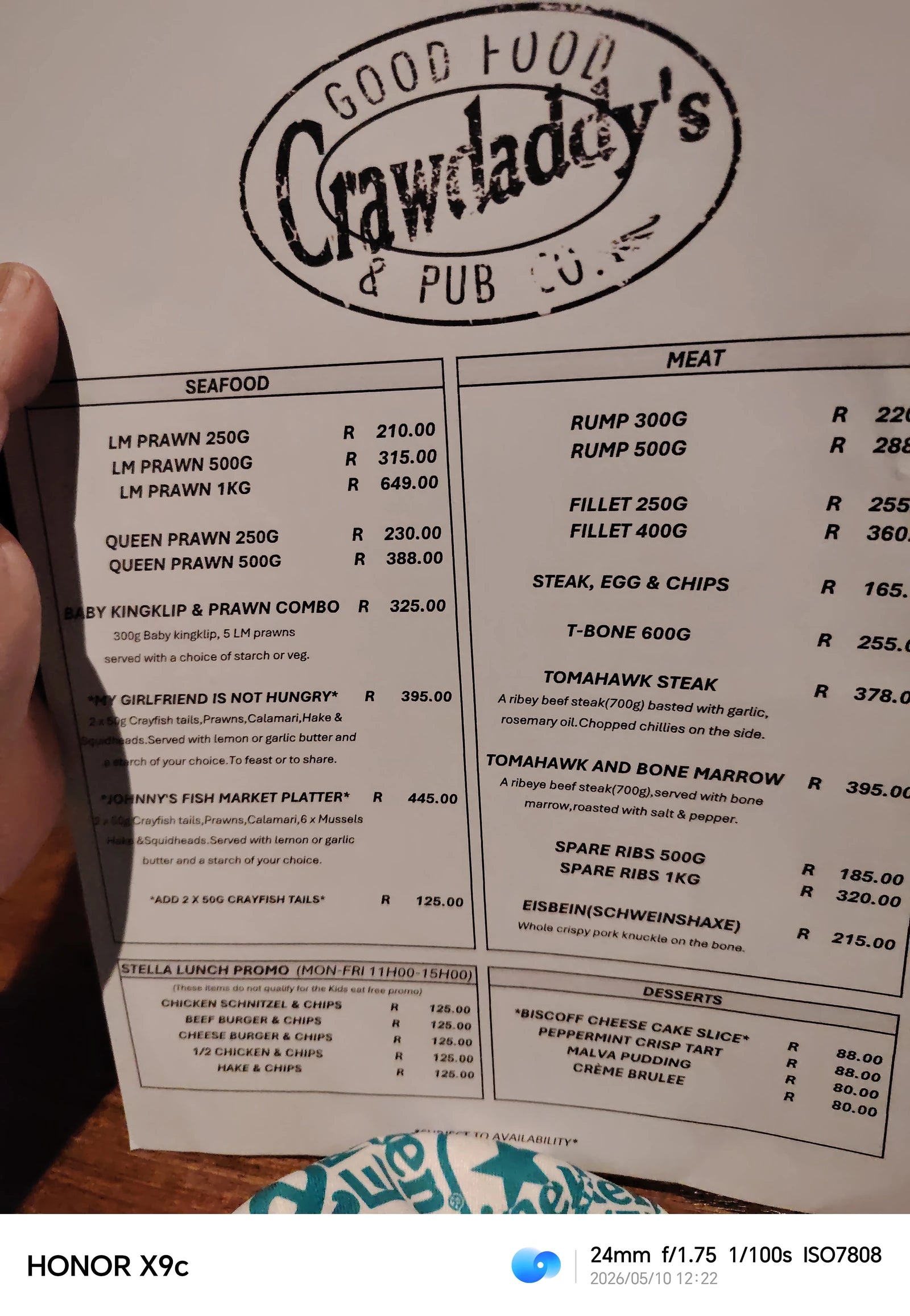 Crawdaddy's Waterglen, Pretoria South Africa