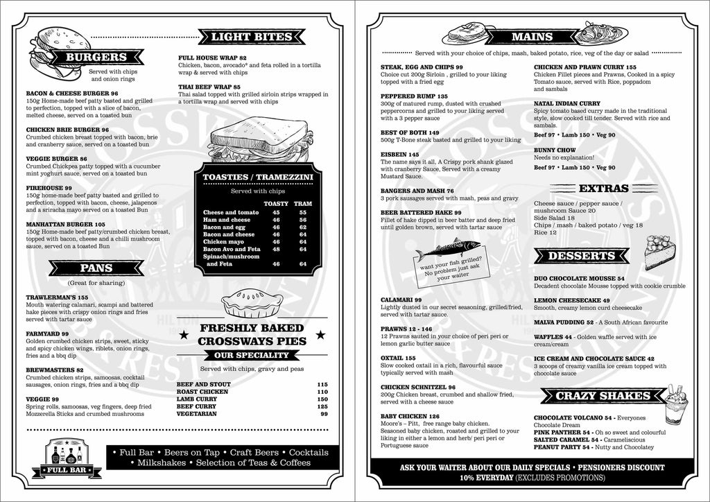 Crossways Pub & Restaurant, Hilton South Africa