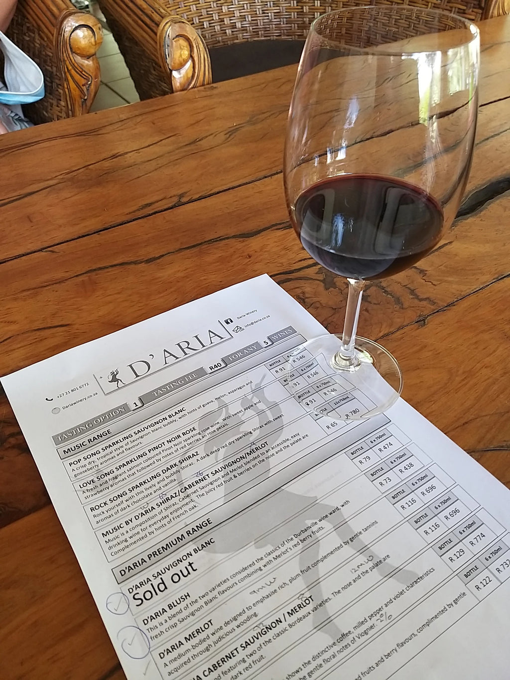 D'Aria Winery, Cape Town South Africa