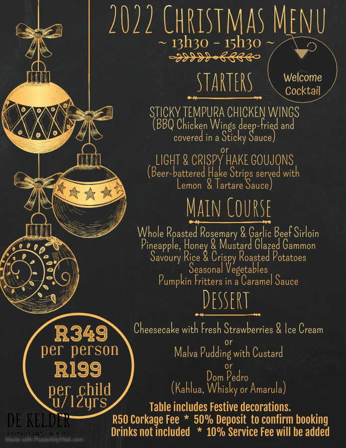 De Kelder Restaurant & Winery Plattekloof, Cape Town South Africa