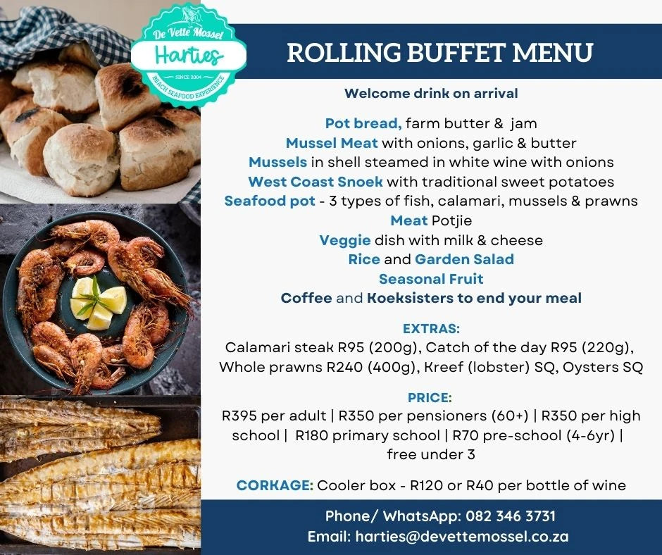 De Vette Mossel Harties | Beach Seafood Restaurant Experience, Hartbeespoort South Africa