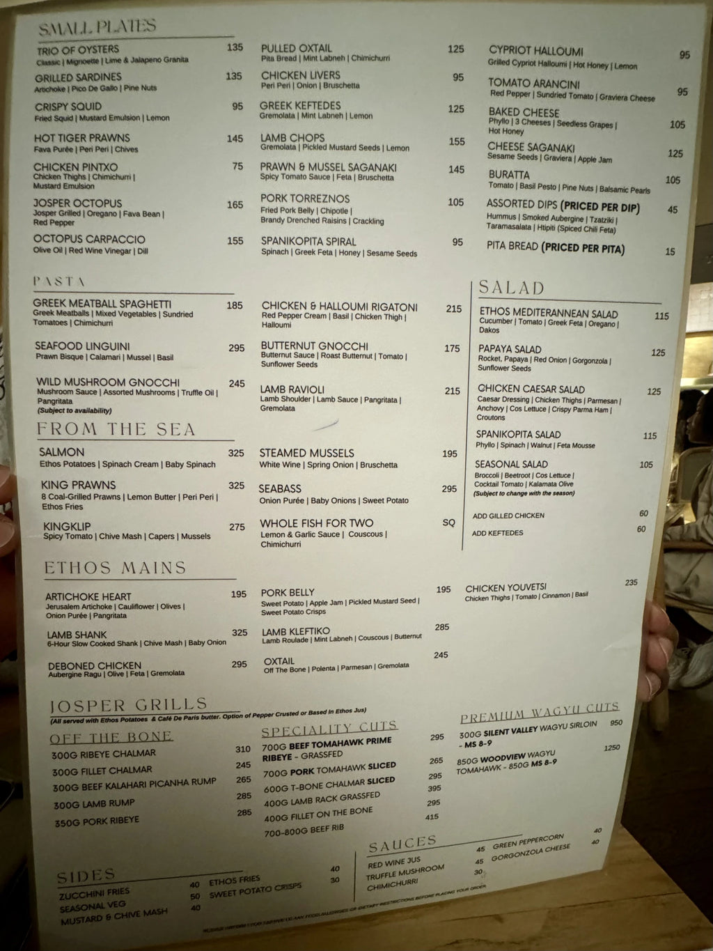 Ethos Restaurant, Rosebank South Africa