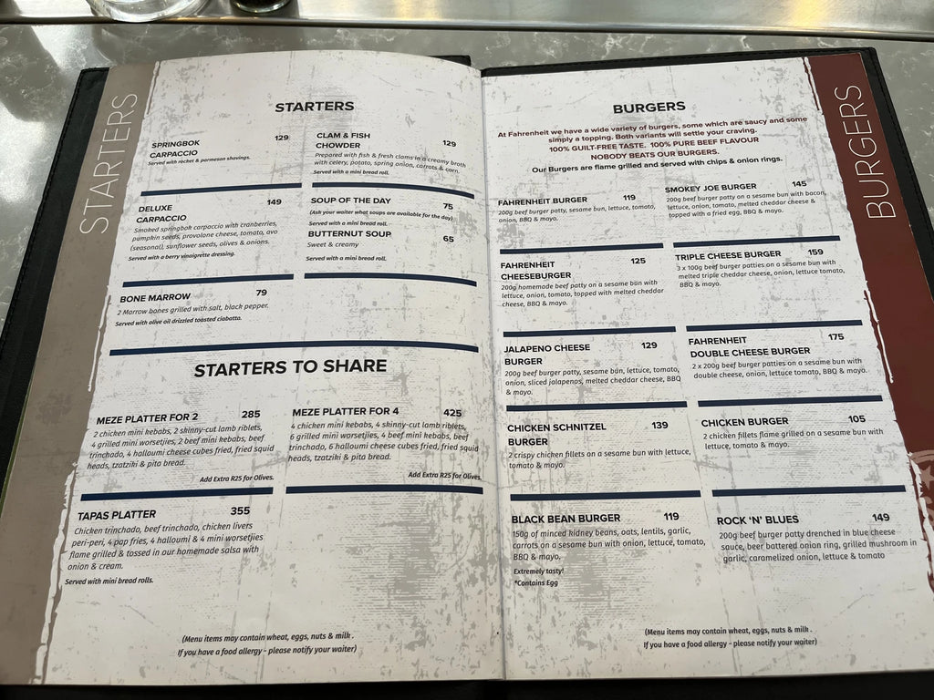 Fahrenheit Seafood & Grill, Edenvale South Africa
