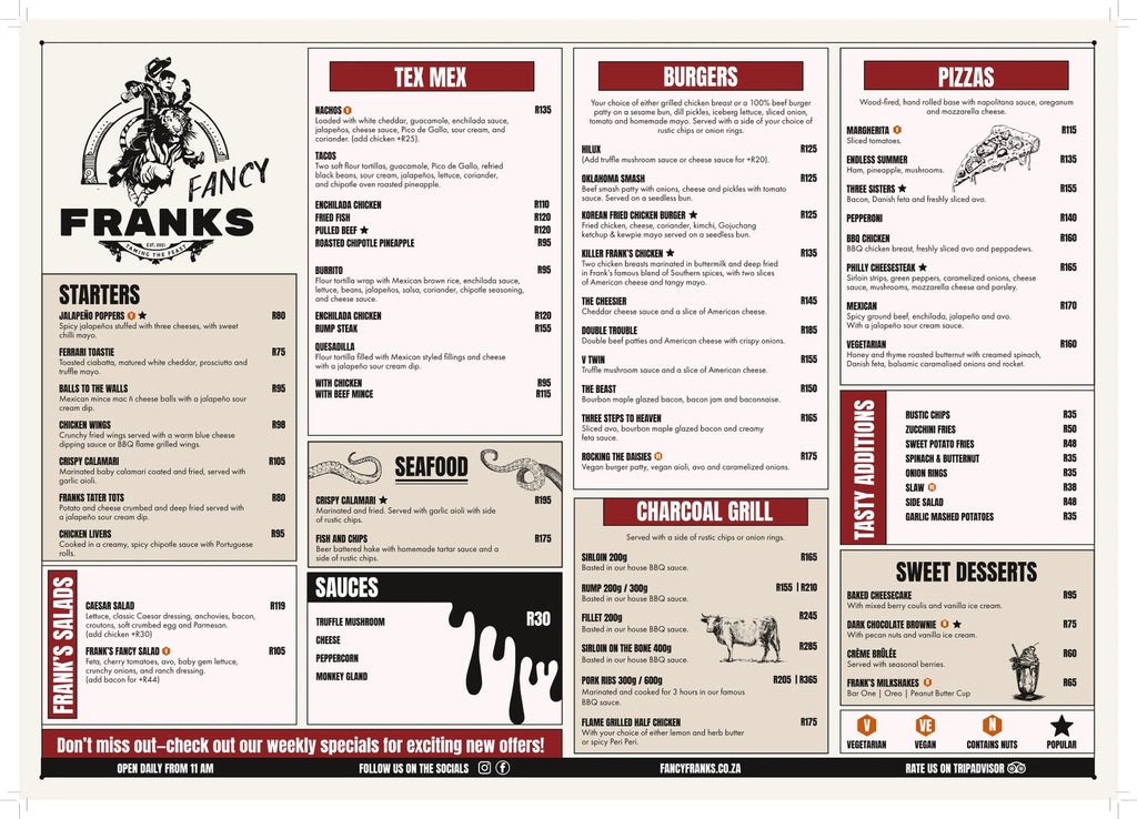 Fancy Frank's Somerset West, Cape Town South Africa