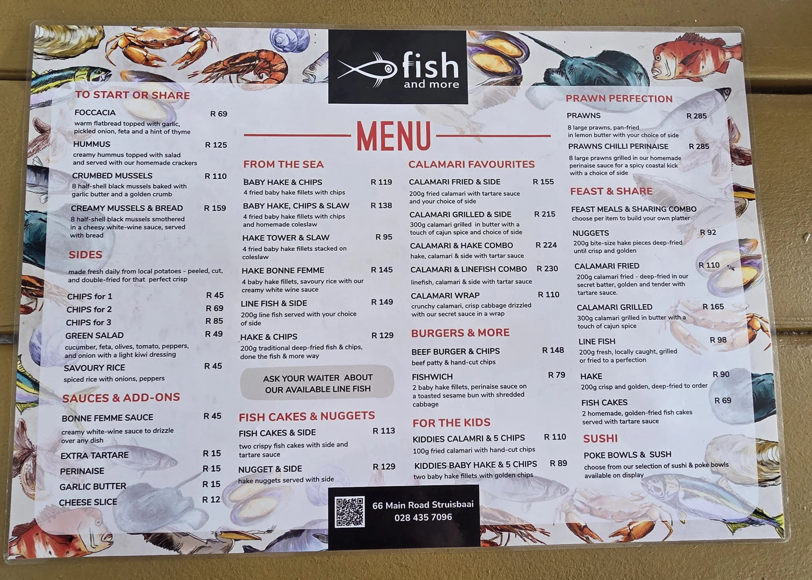 Fish and More, Struisbaai South Africa
