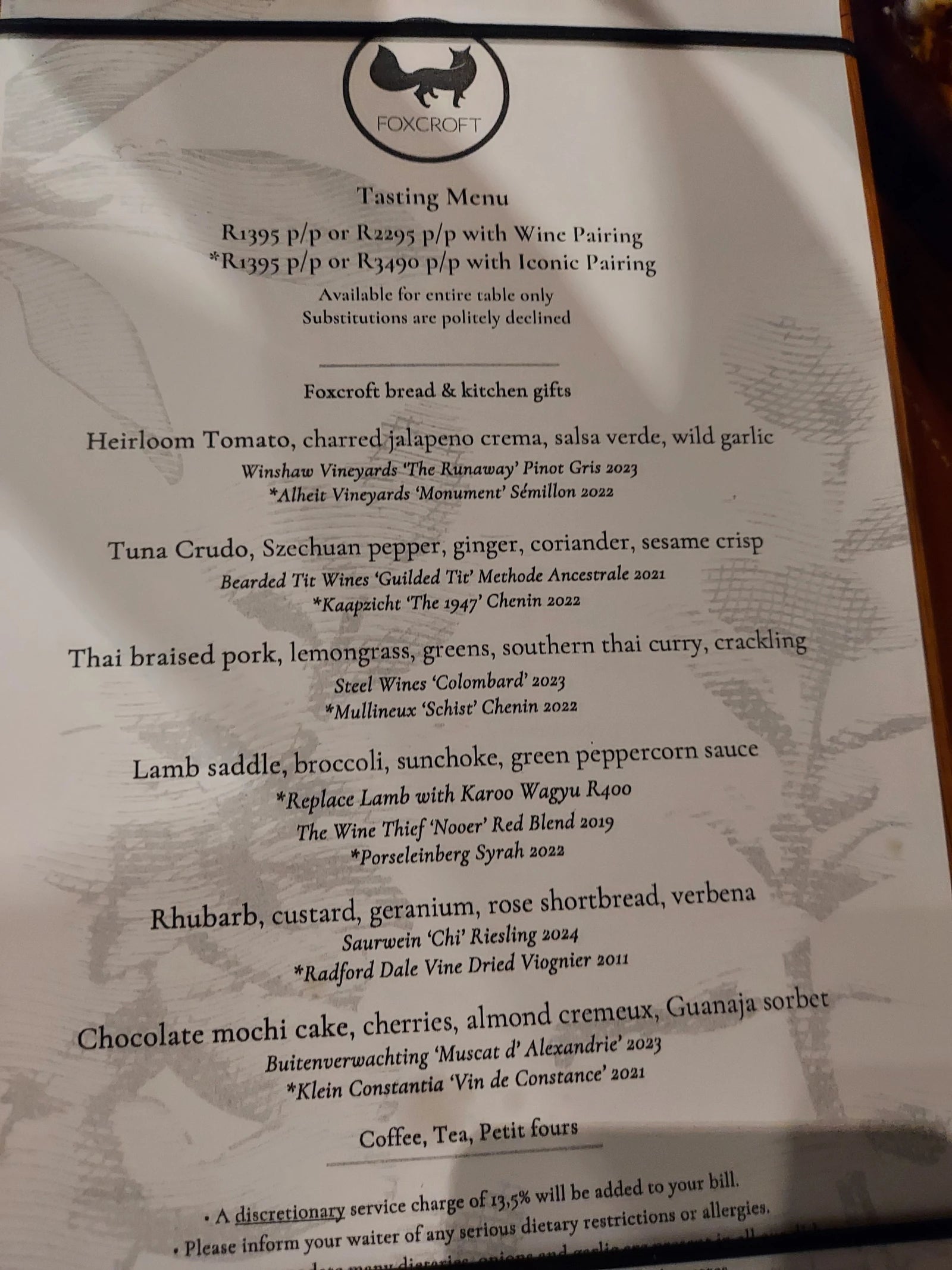 Foxcroft Restaurant, Cape Town South Africa