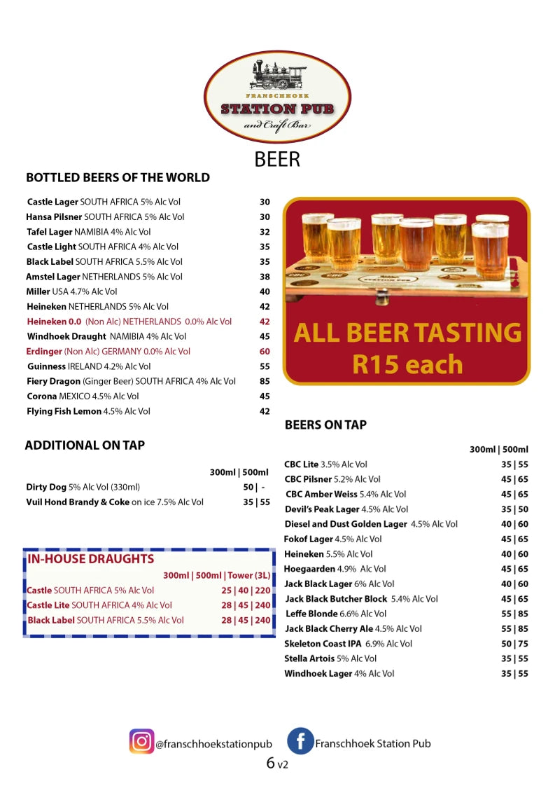 Franschhoek Station Pub & Craft Bar, Franschhoek South Africa