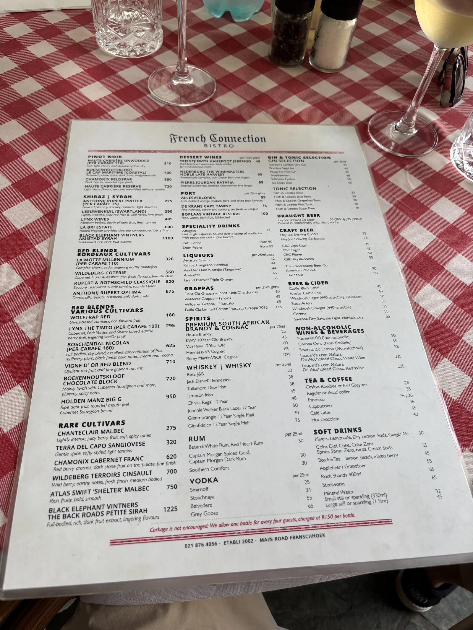 French Connection Bistro, Franschhoek South Africa