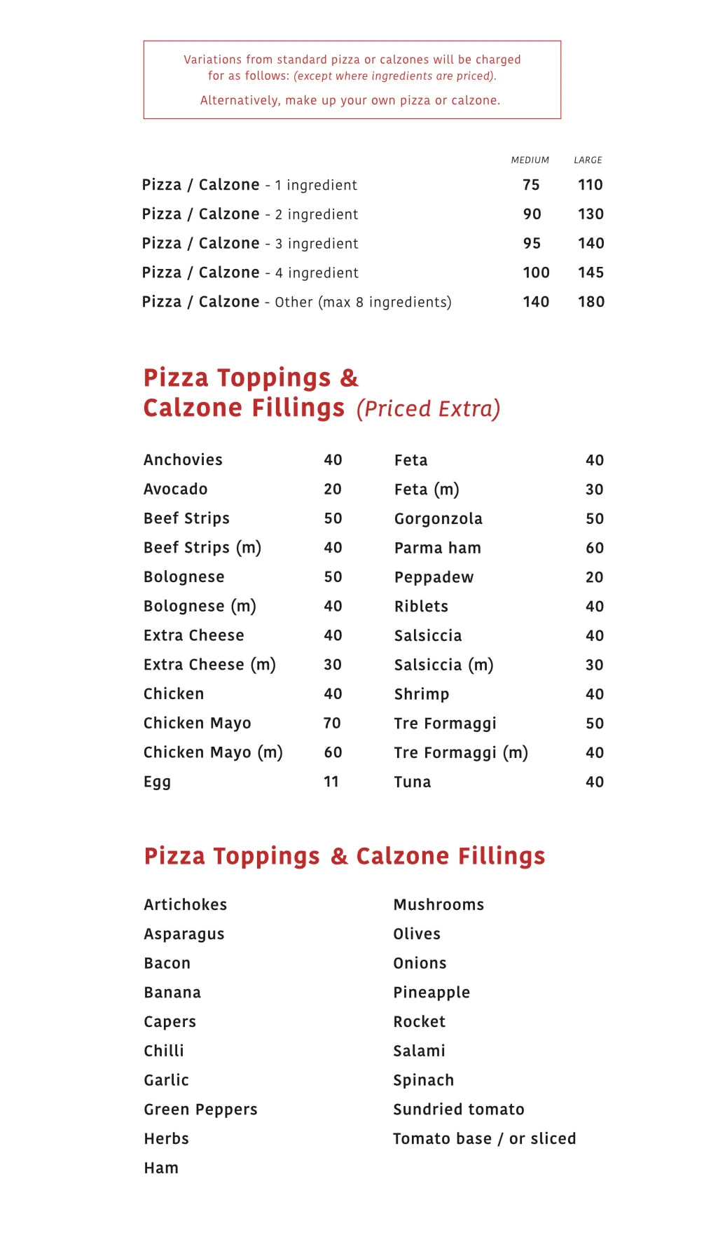 Gino's Pizza, Johannesburg South Africa