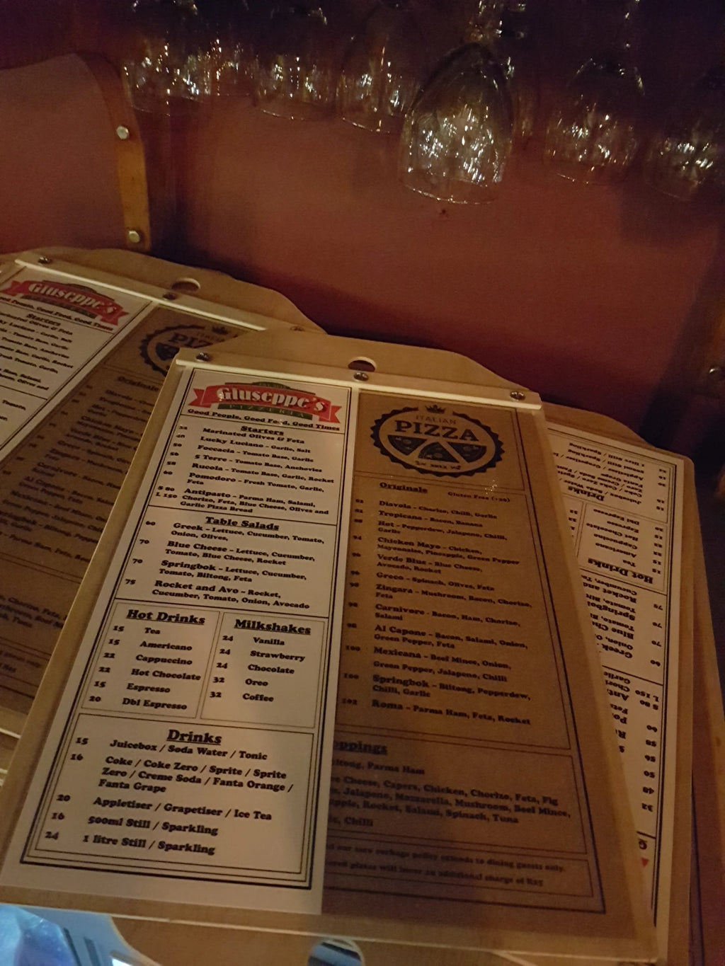Giuseppe's Pizzeria, Cape Town South Africa