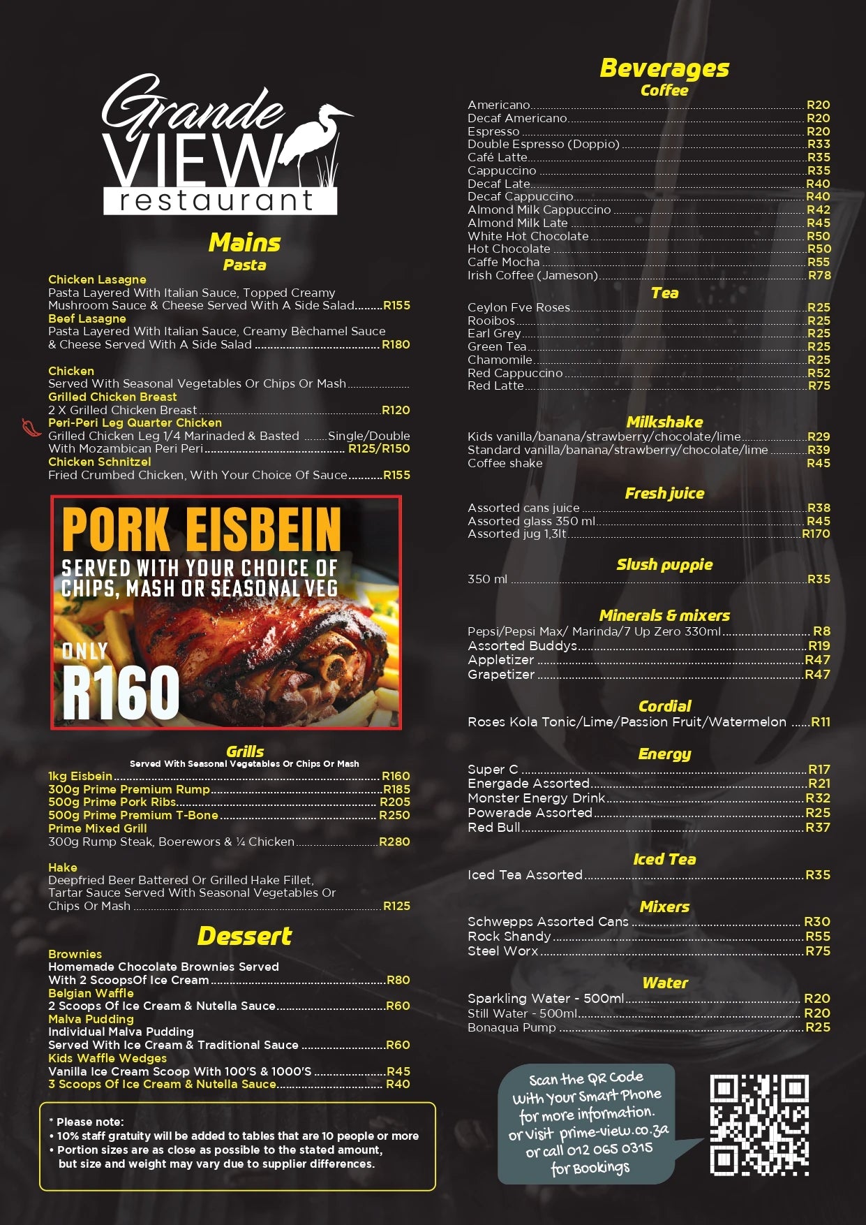 Grande View Restaurant, Johannesburg South Africa