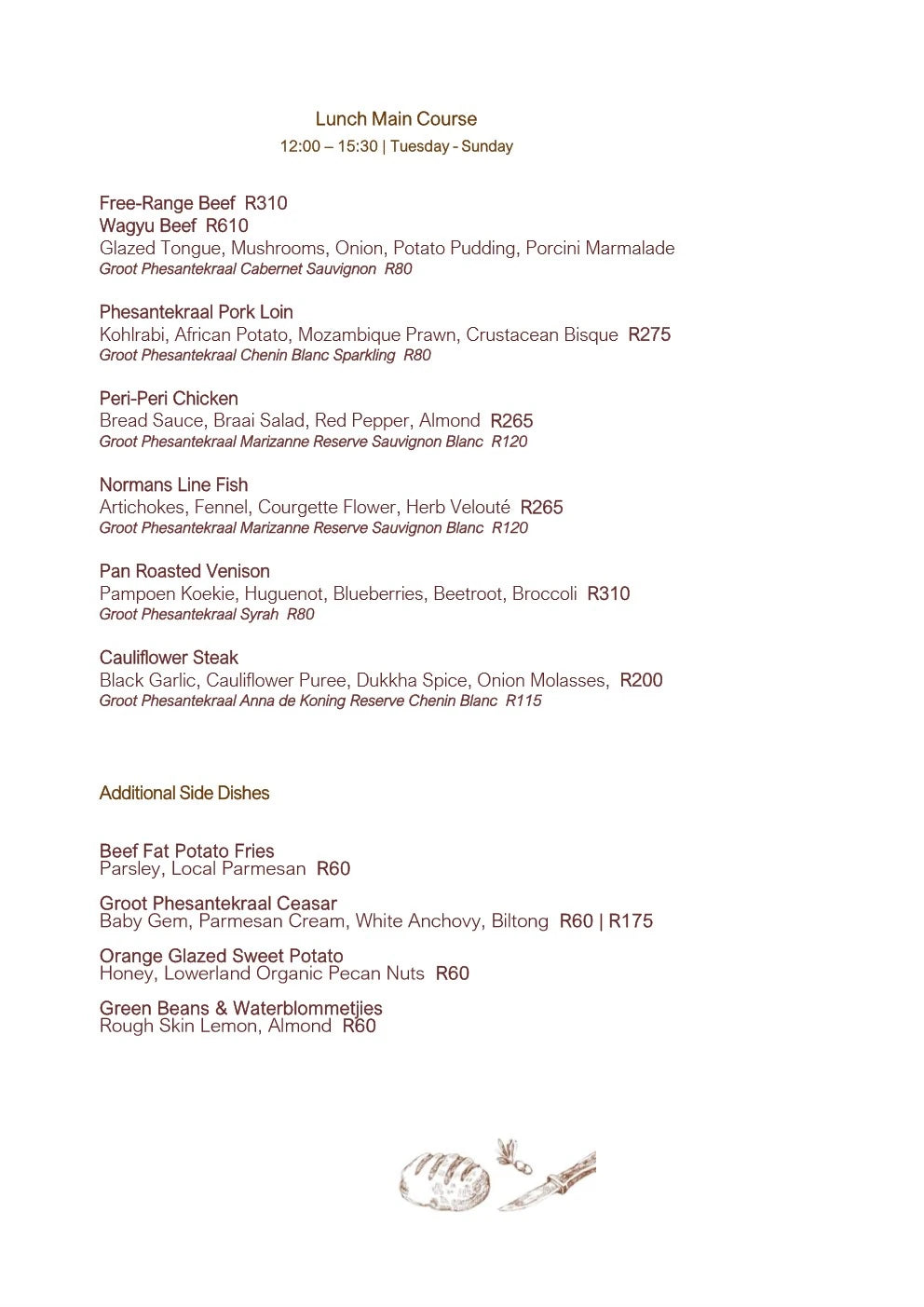 Groot Phesantekraal Wines & Restaurant, Cape Town South Africa