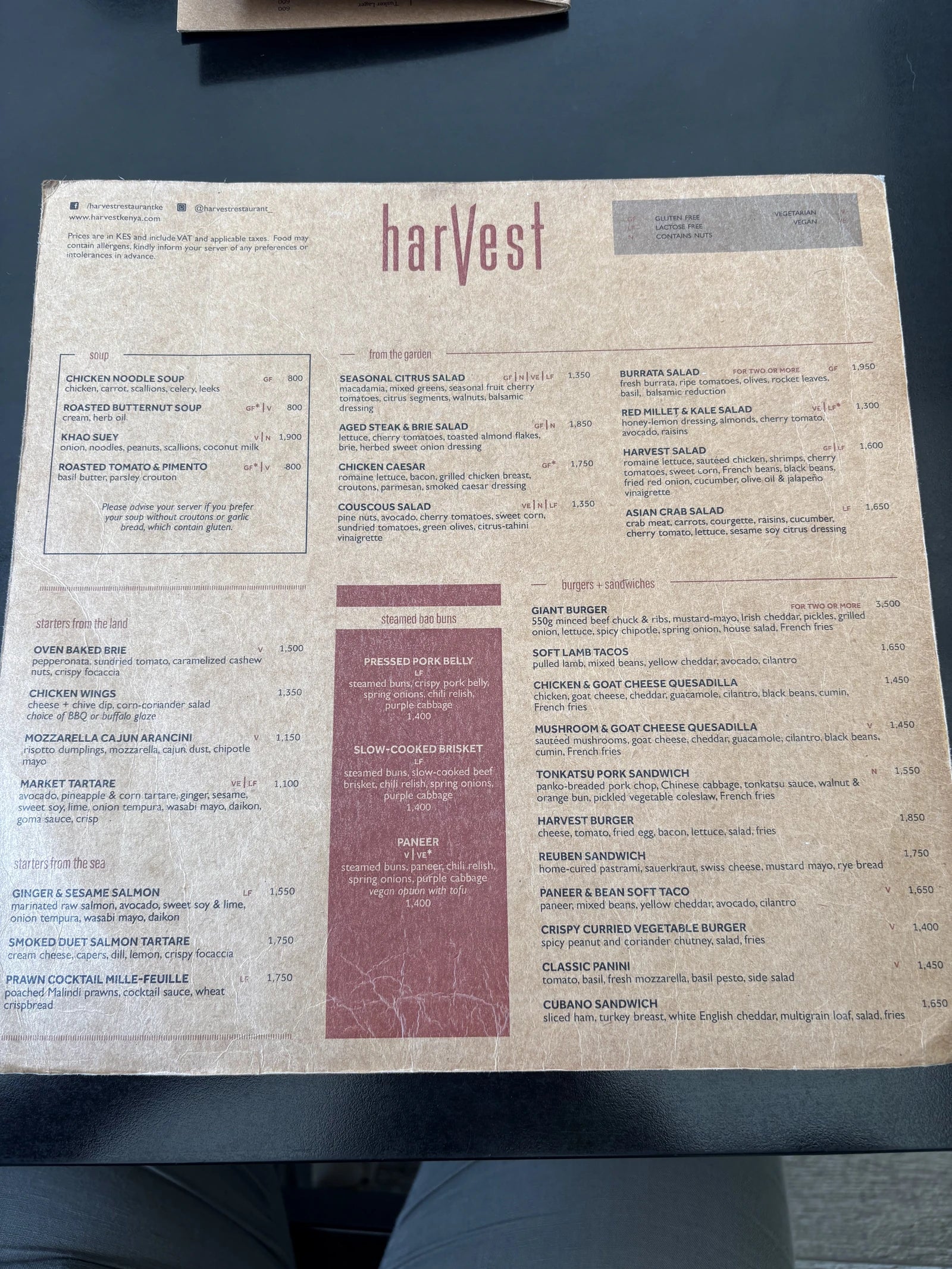 Harvest Restaurant, Nairobi Kenya