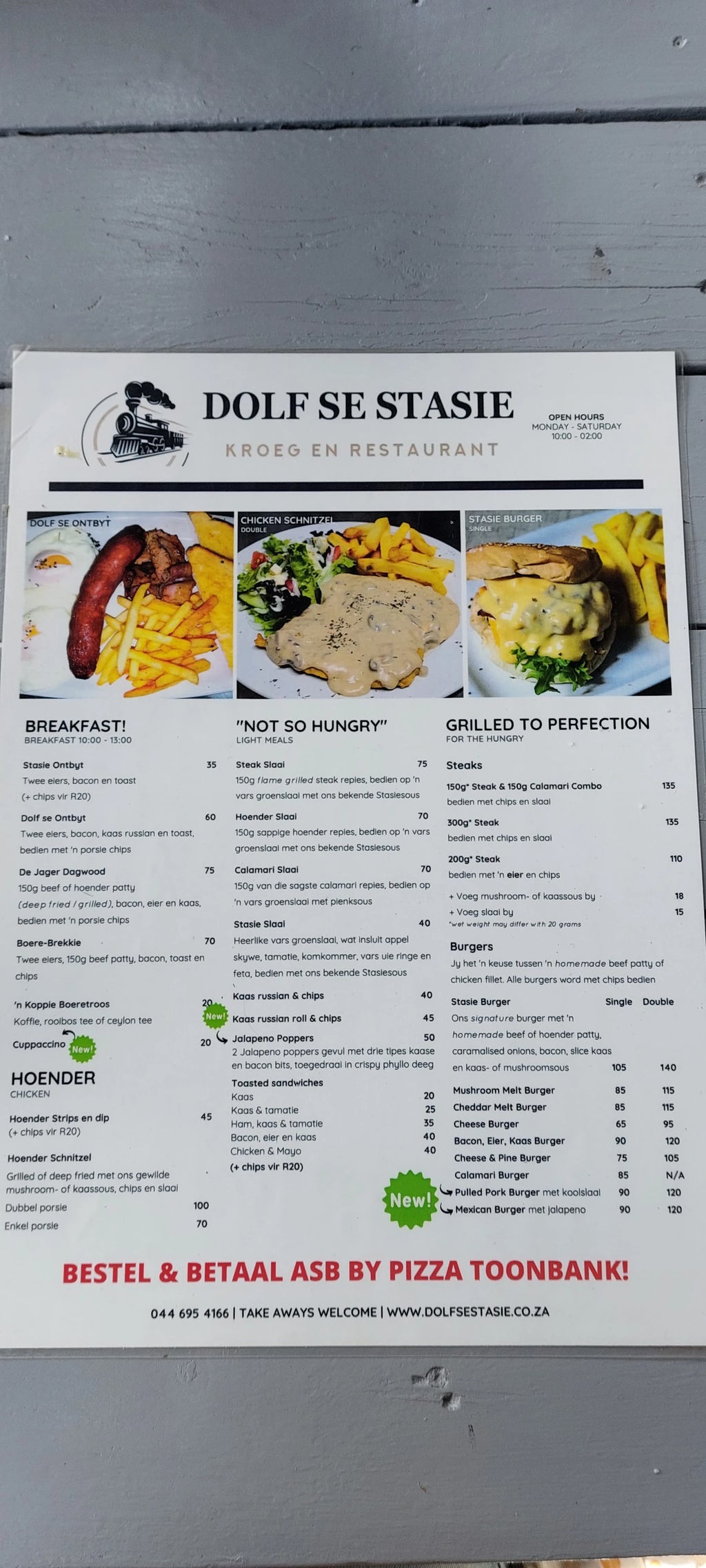Hennie's Hartenbos, Mossel Bay South Africa
