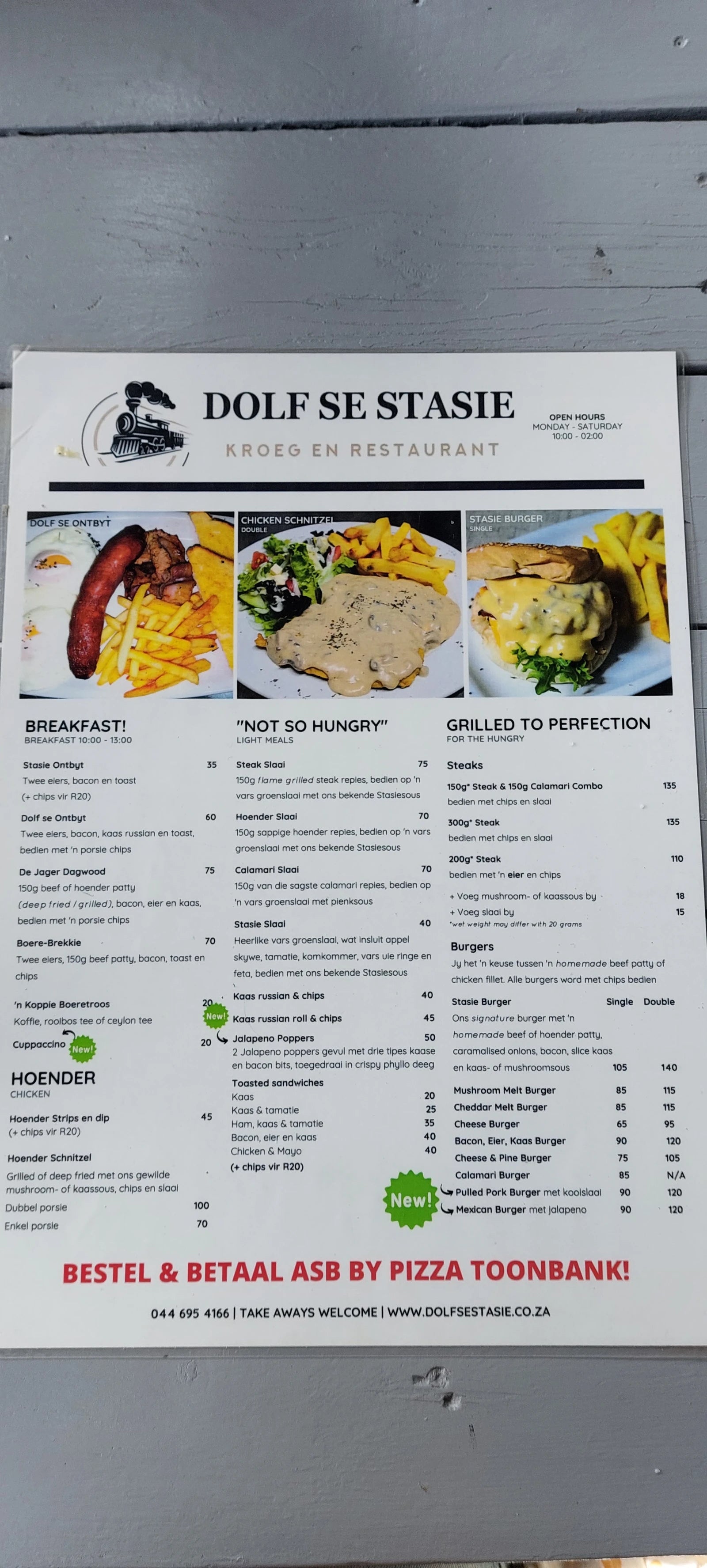 Hennie's Hartenbos, Mossel Bay South Africa