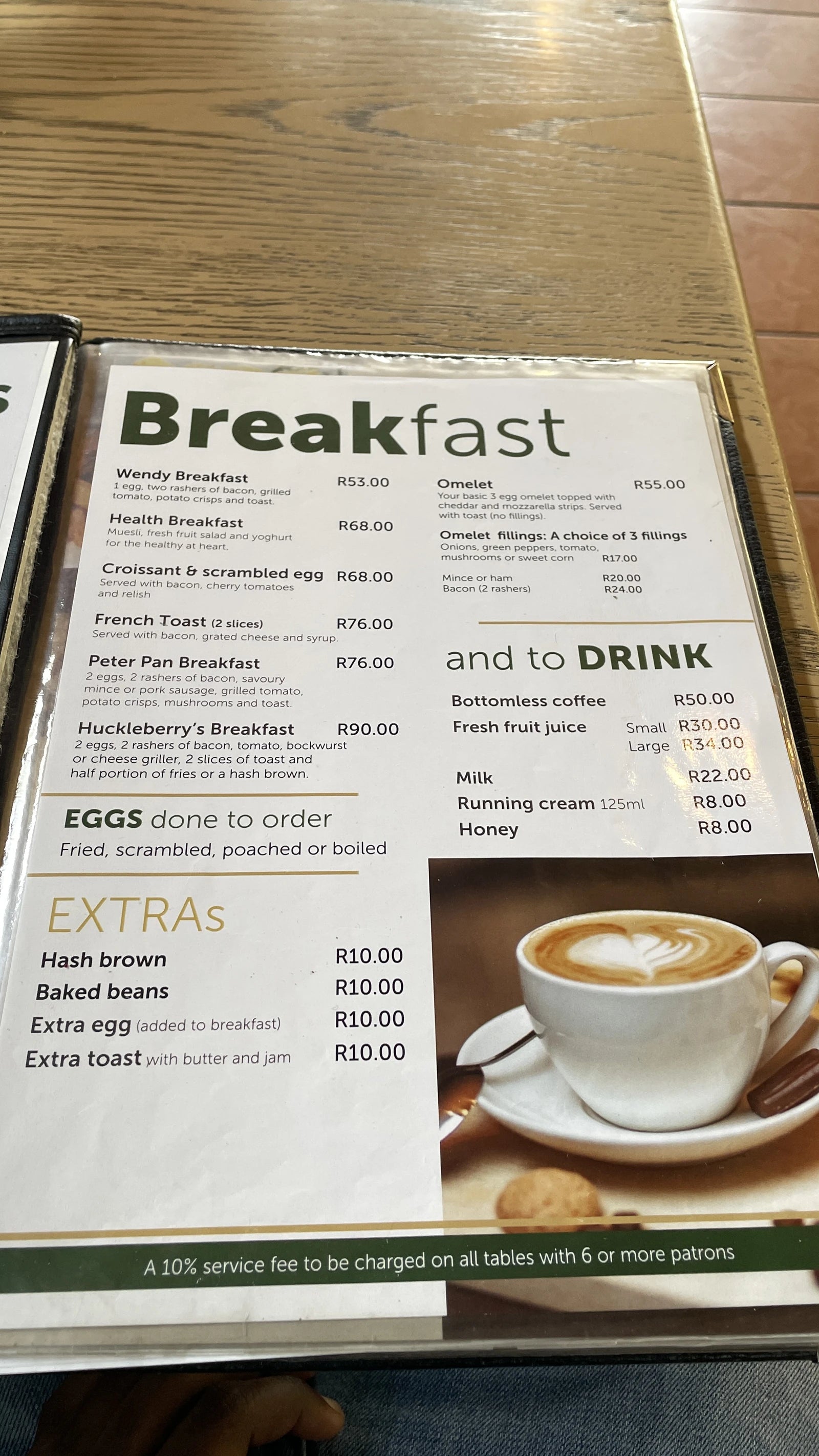 Huckleberry's Restaurant, Pretoria South Africa