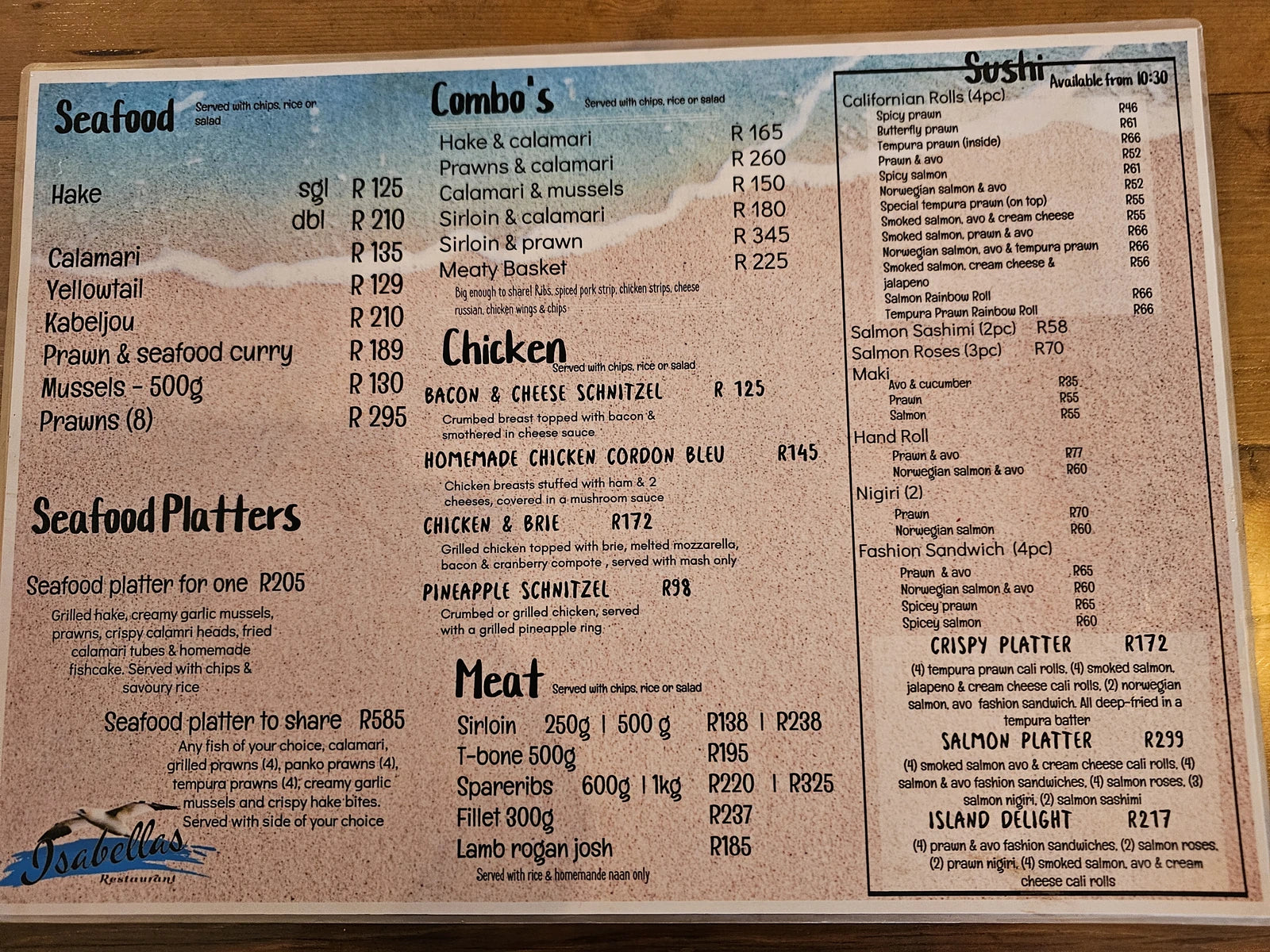 Isabellas Restaurant (Waterfront), Lambert's Bay South Africa