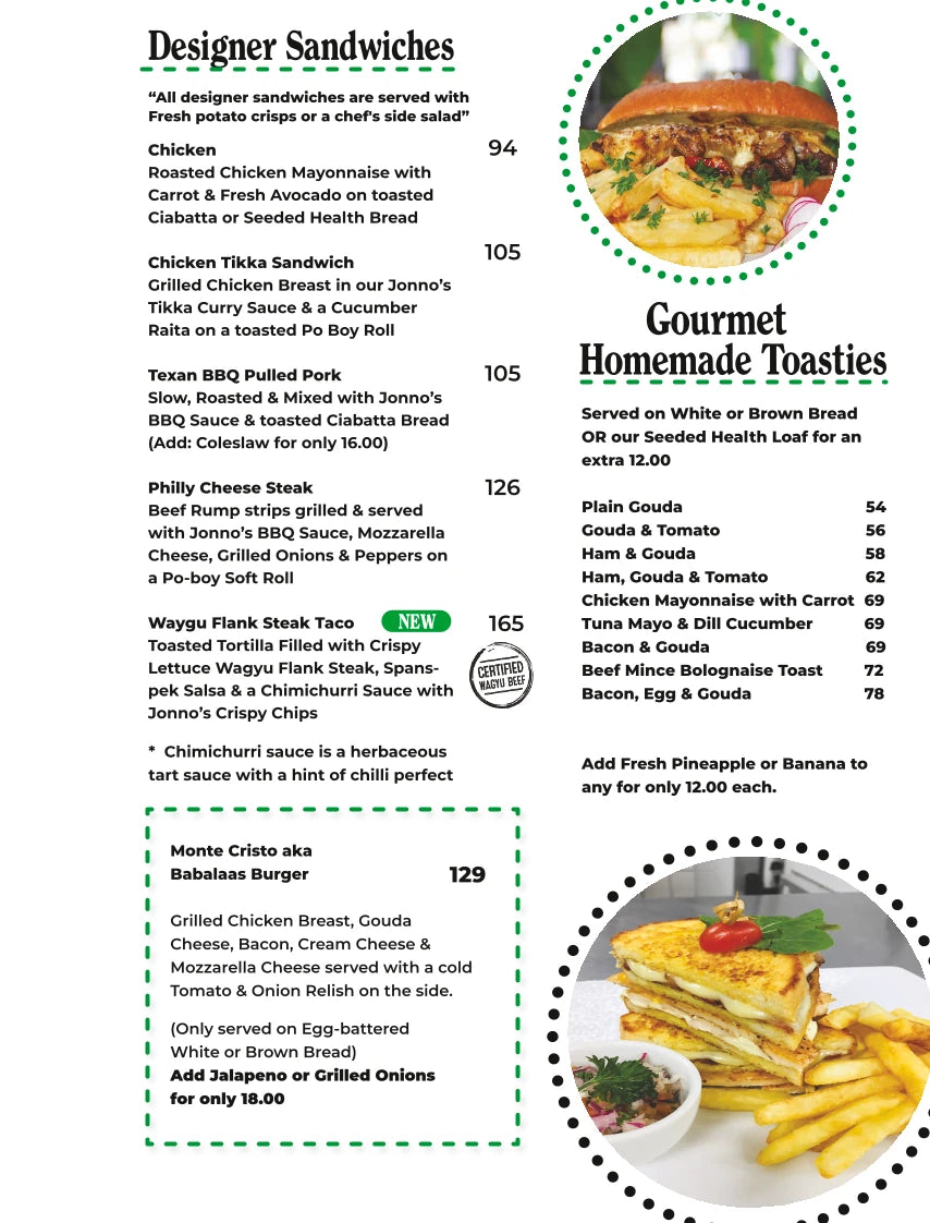 Jonno's Bistro, 
Windhoek Namibia