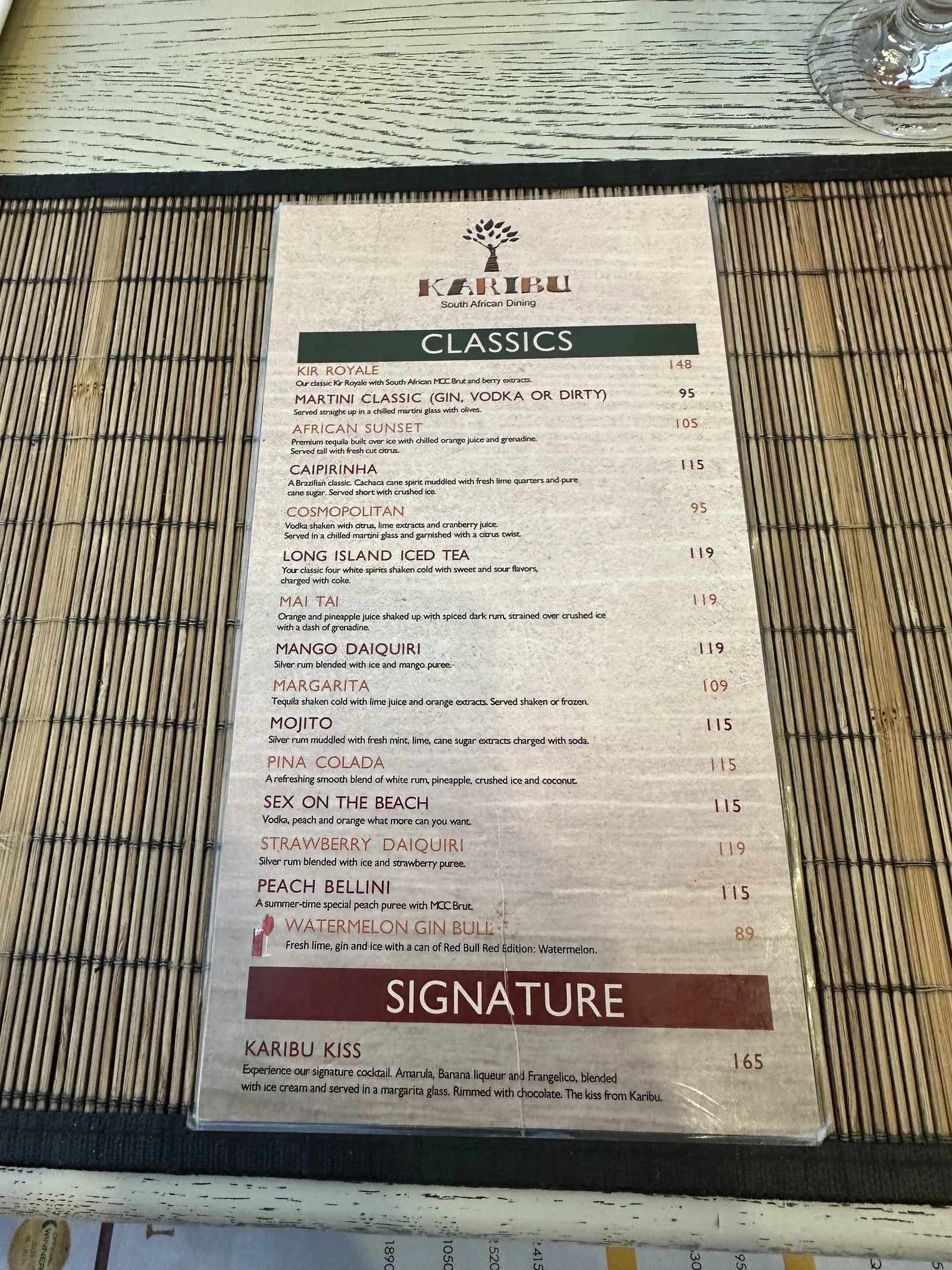 Karibu Restaurant, Cape Town South Africa