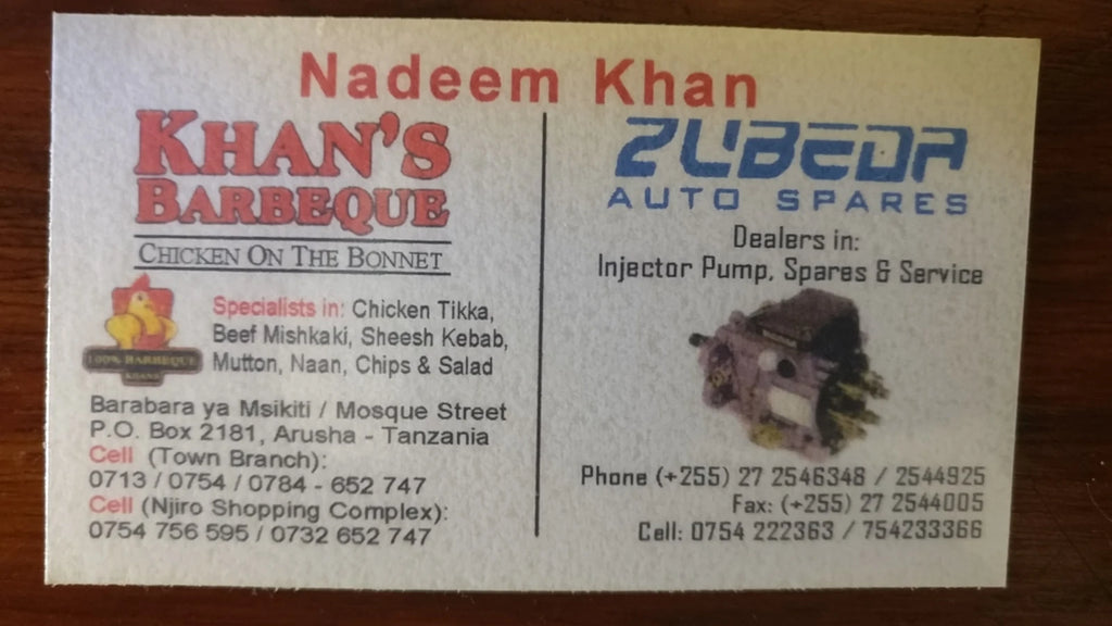 Khan's Barbeque, Arusha Tanzania
