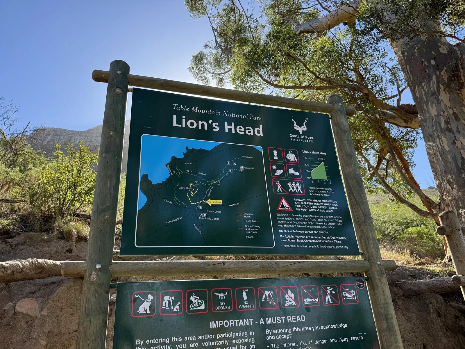 Lion's Head Hiking Trail, Cape Town South Africa